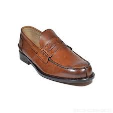 Saxone of Scotland Men's Calf Leather Loafer Brown 1000_Natural_Cuoio - EU42.5/US9.5