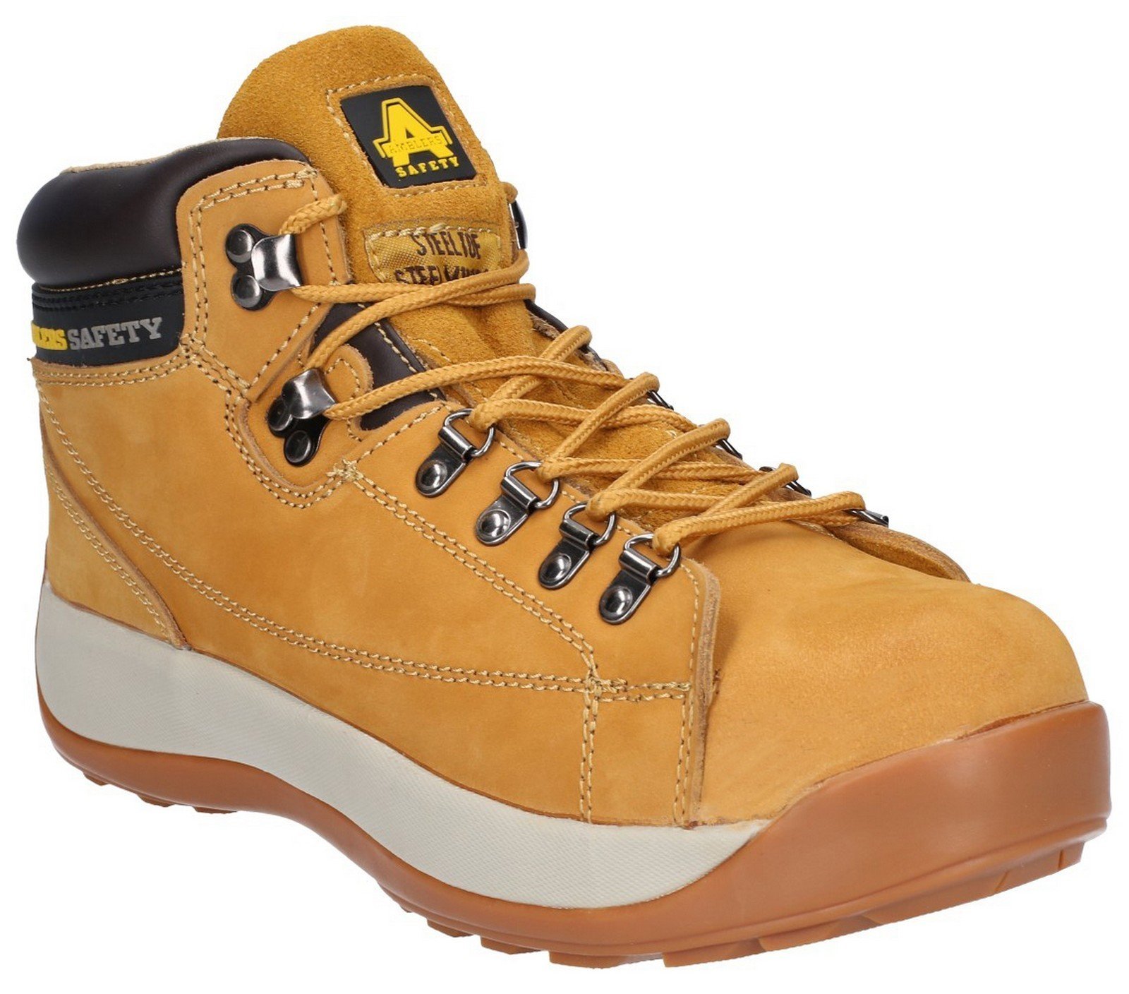Amblers Unisex Safety Hardwearing Lace up Boot Honey 12878 - Honey 3