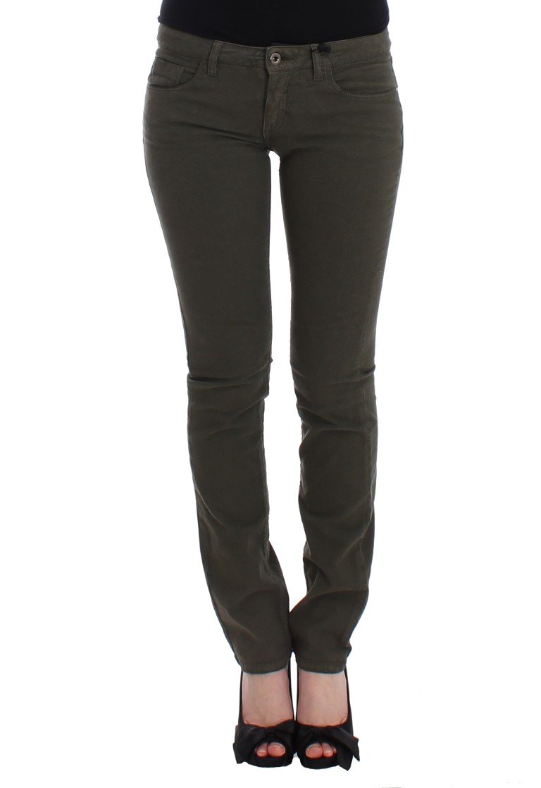 Costume National Women's Skinny Leg Jeans Green SIG12555 - W26