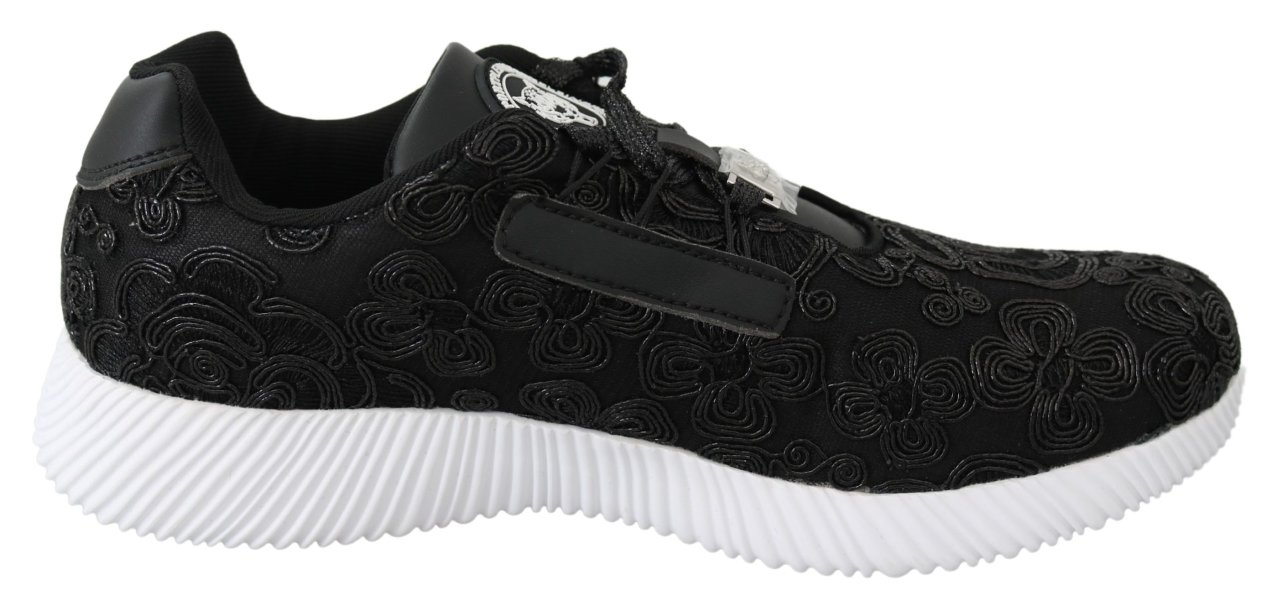 Black Polyester Runner Joice Sneakers Shoes - EU39/US9