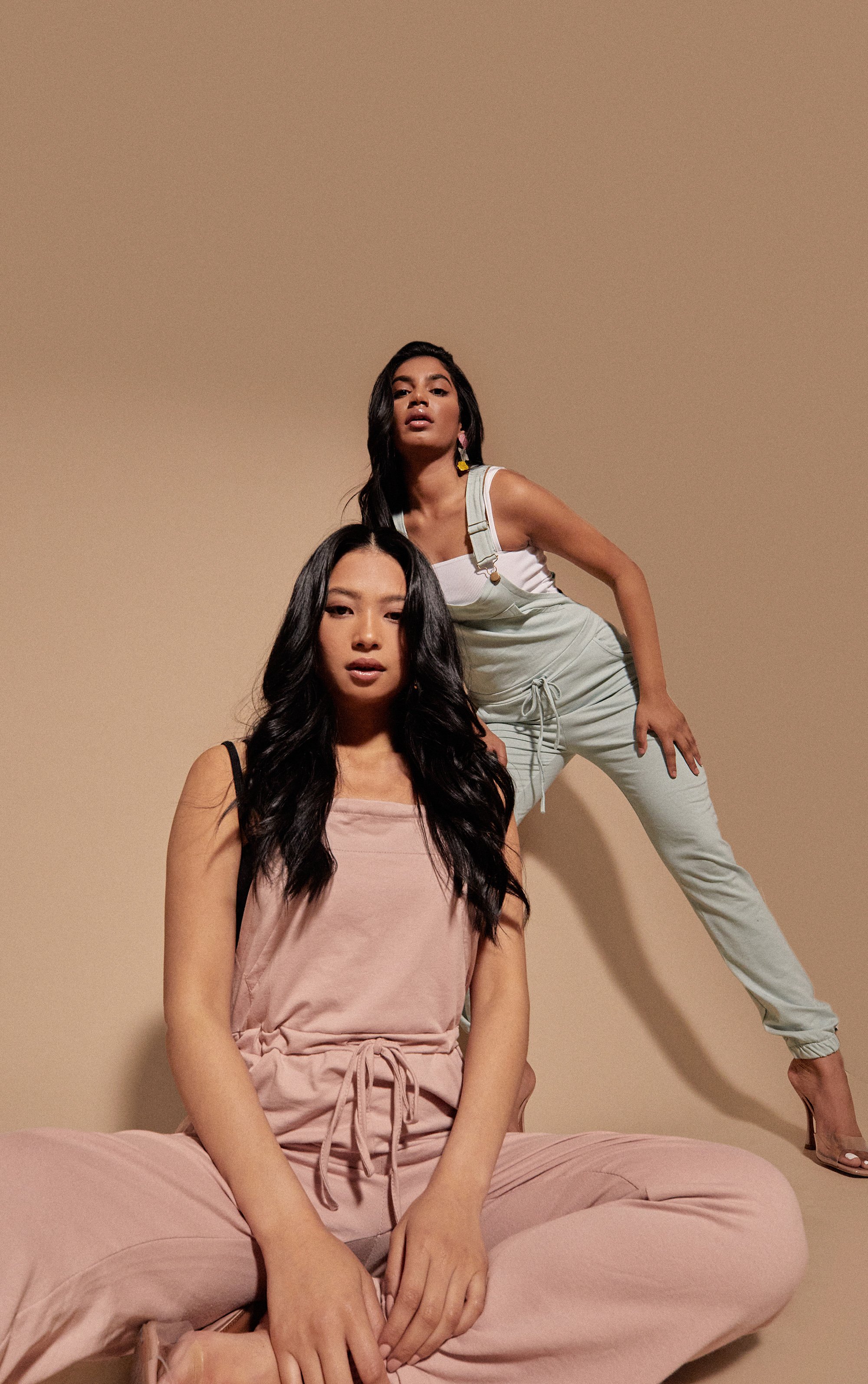 Dungaree Jersey Jumpsuit - Pink / 8