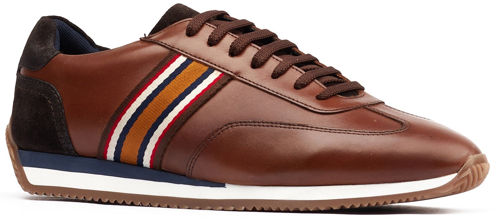 Base London Men's Mayo Lace Up Trainer Various Colours 32259 - Brown 7