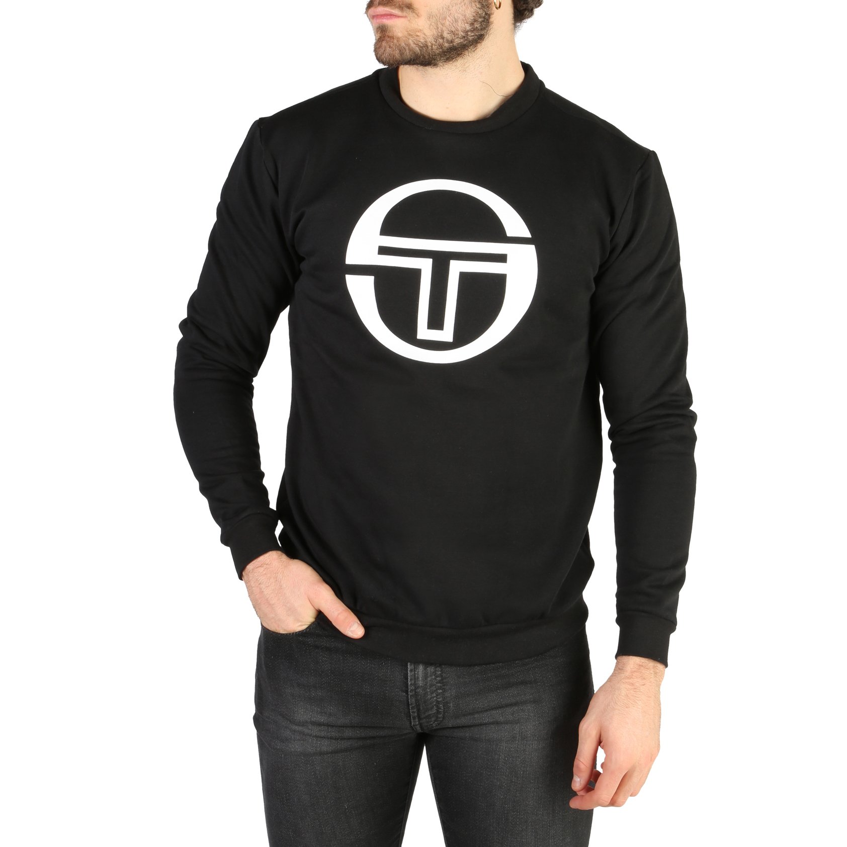 Sergio Tacchini Men's Sweatshirt Various Colours 103-10005 - black-1 L