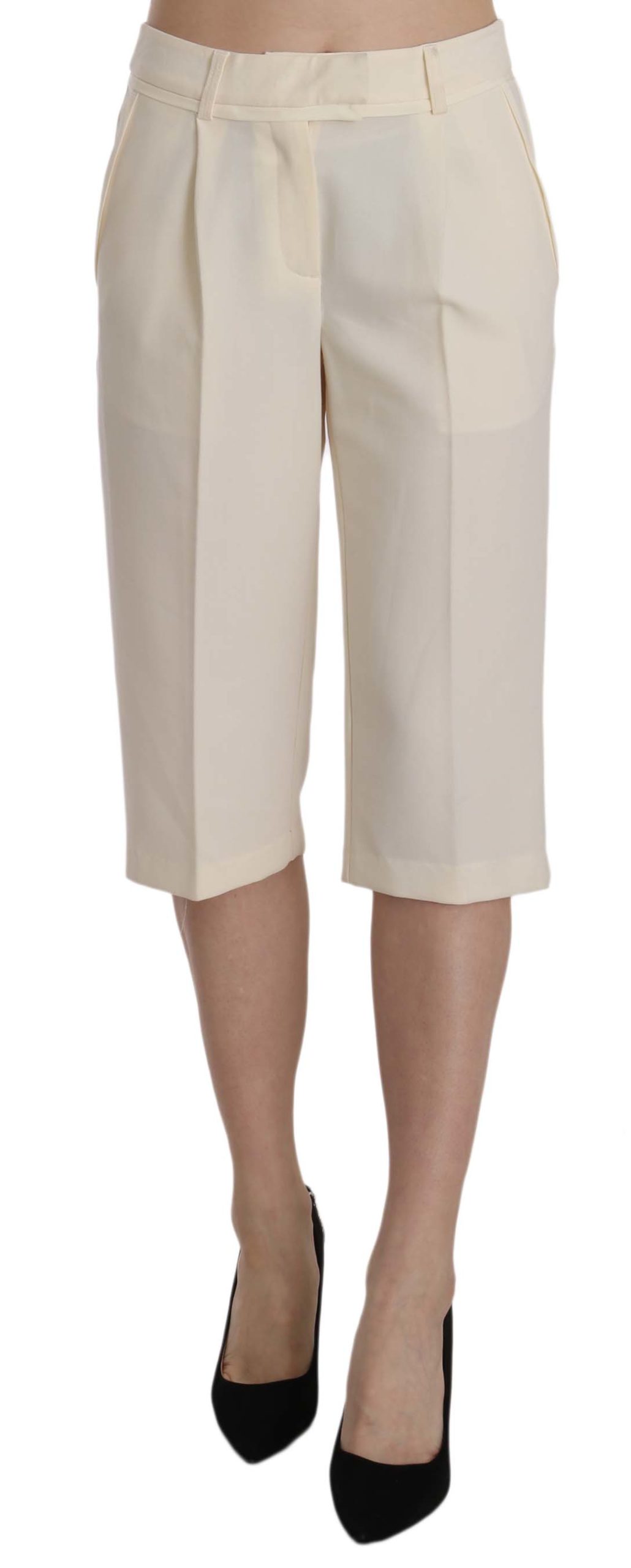 Silvian Heach Men's Mid Waist Cotton Straight Cropped Trouser Green PAN70307 - IT40|S