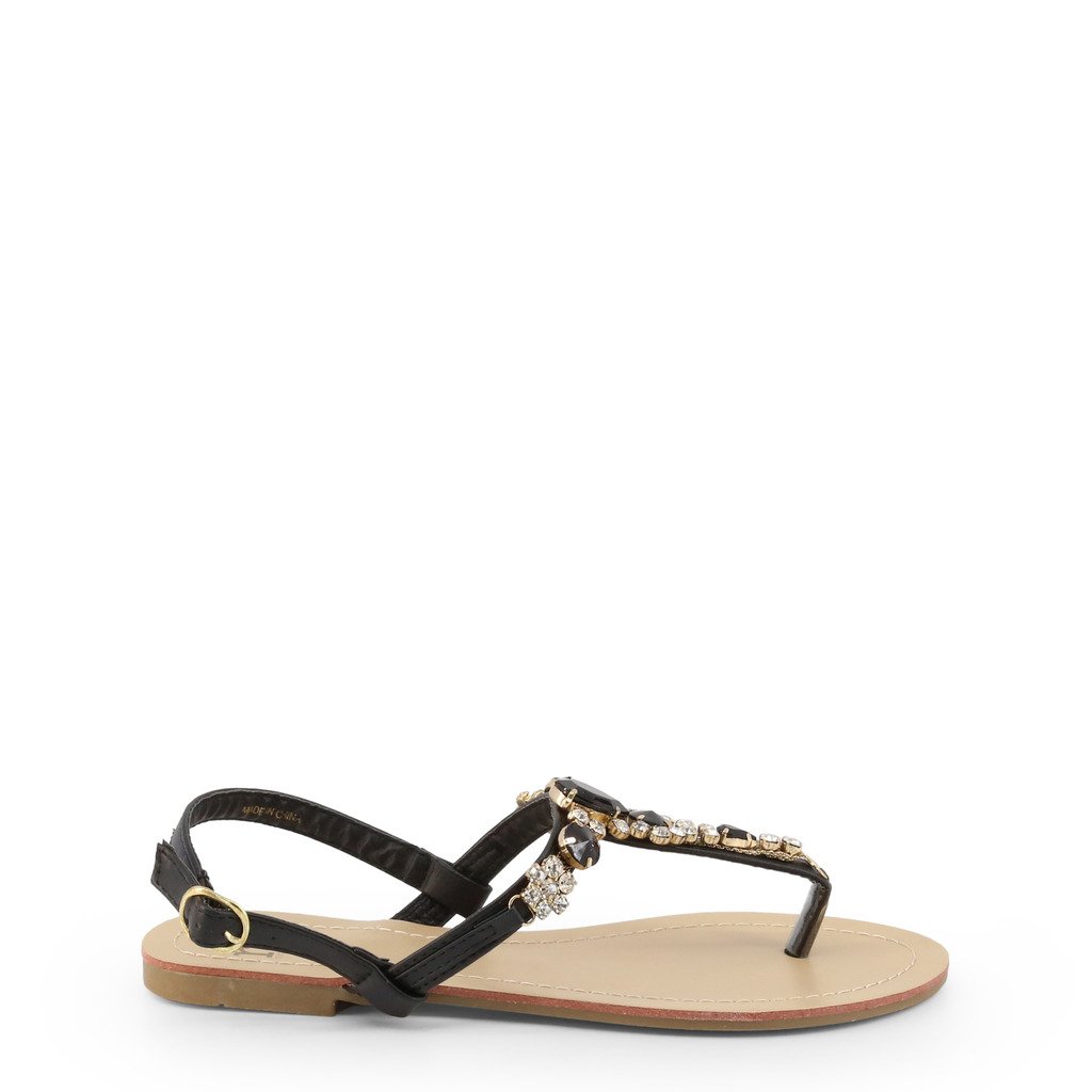 Roccobarocco Women's Sandal Black RBSC1BP02 - black EU 35