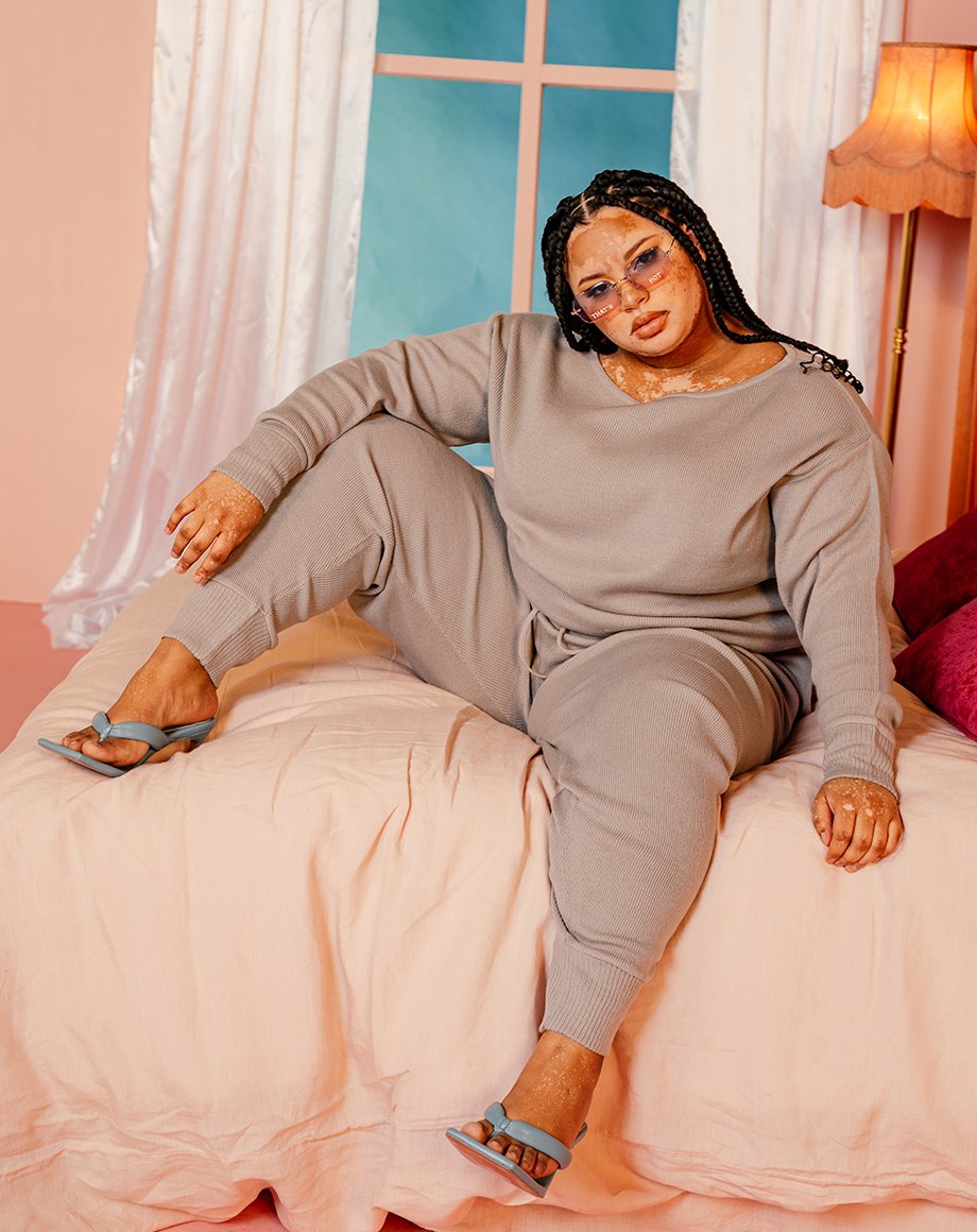 Auriel Knitted Lounge Set - Grey / 16/18