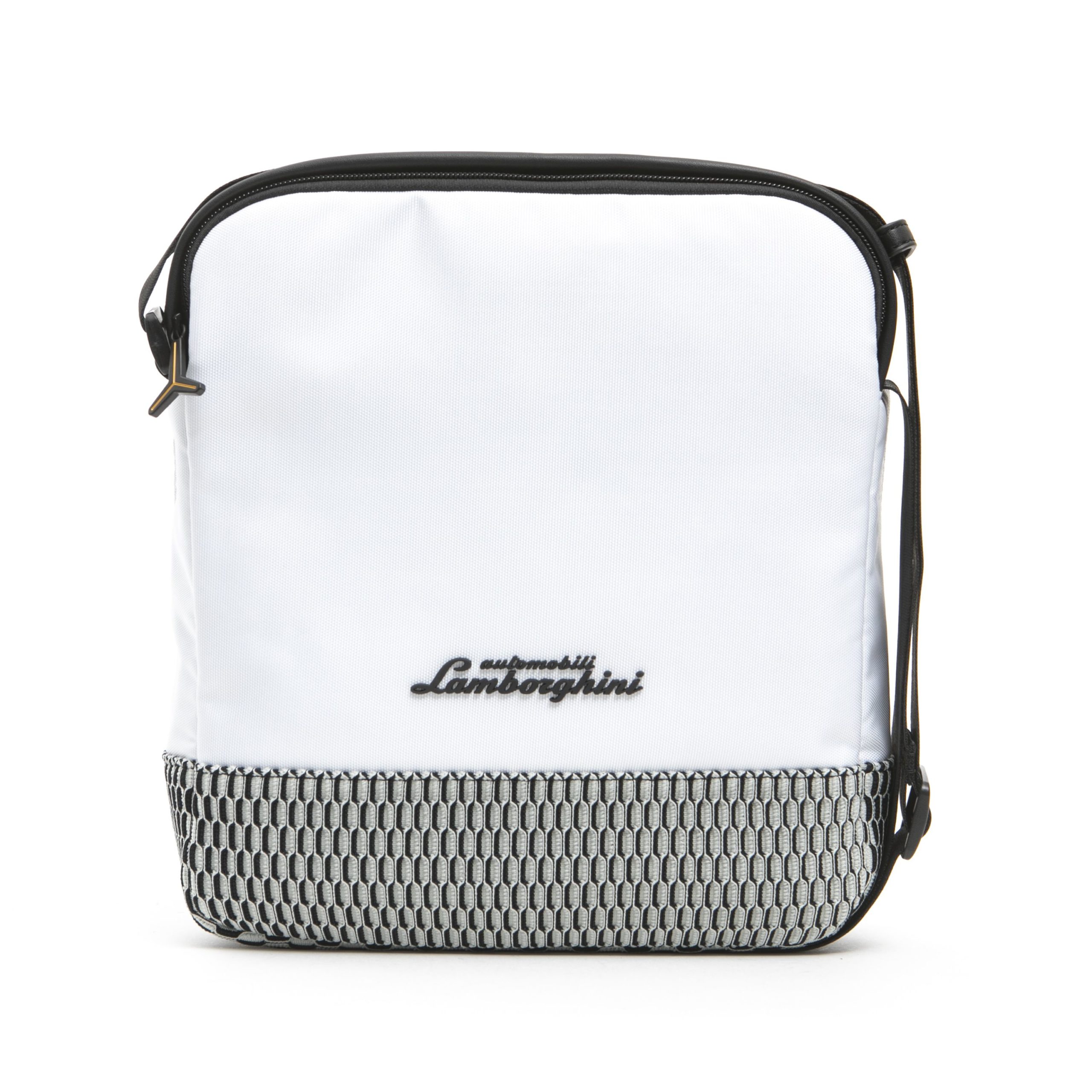 Lamborghini Men's Bianco Messenger Bag White LA1265750