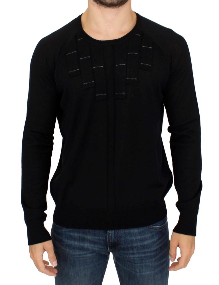 Karl Lagerfeld Men's Crew Neck Sweater Black SIG10547 - XL