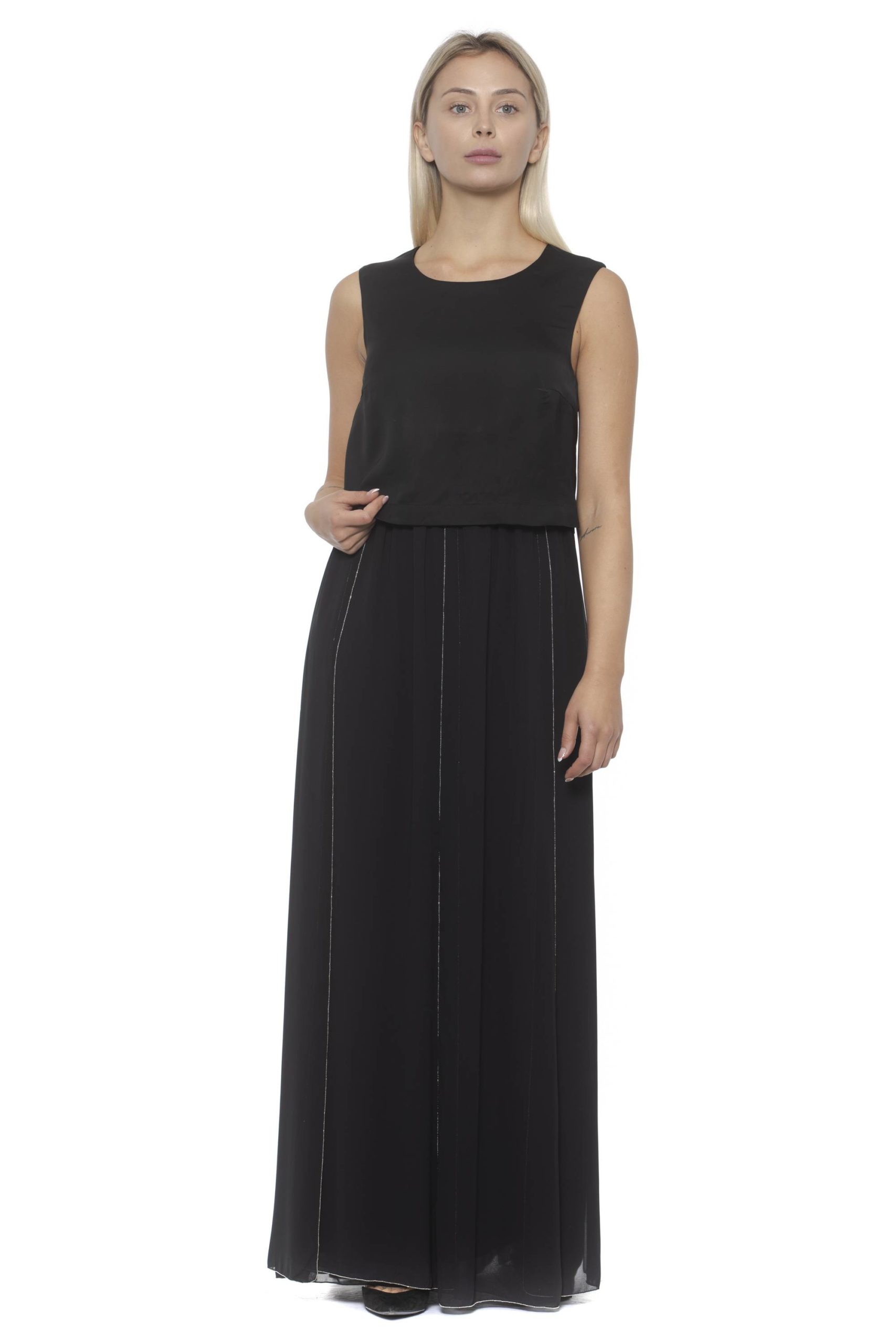 Peserico Women's Anero Dress Black PE1381857 - IT42 | S