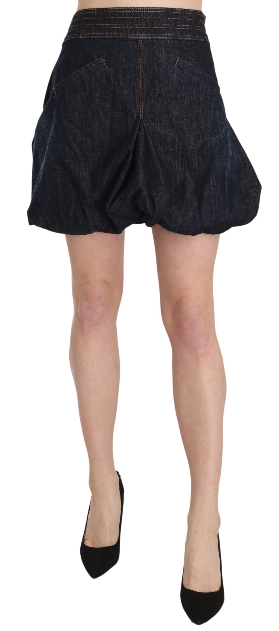 Exte Women's Denim Cotton Stretch A-line Mini Skirt Blue PAN70172 - IT42|M