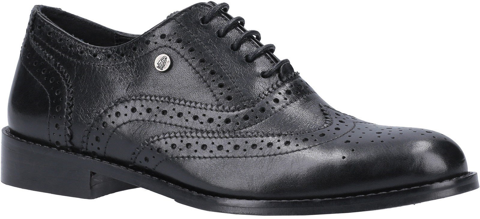 Hush Puppies Women's Natalie Brogue Lace Up Shoe Various Colours 30241 - Black 3