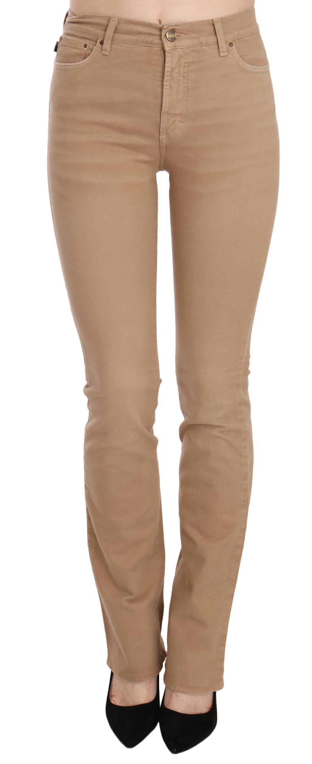 Just Cavalli Women's Stretch Mid Waist Skinny Trouser Brown PAN70340 - W24
