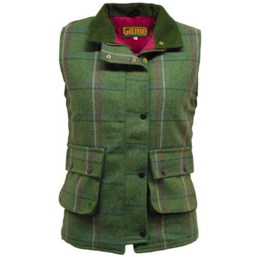 Game Technical Apparel Unisex Jacket Various Colours Tweed Gilet - Ruby (Pink Lining) 8