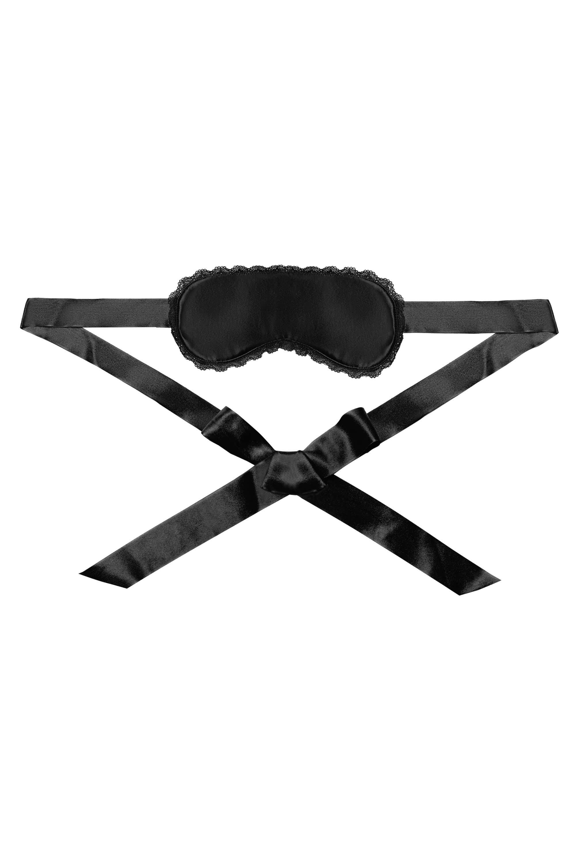 Kiss Me Deadly x Playful Promises Schall Eye Mask / Cuffs / Bag Black Set One Size