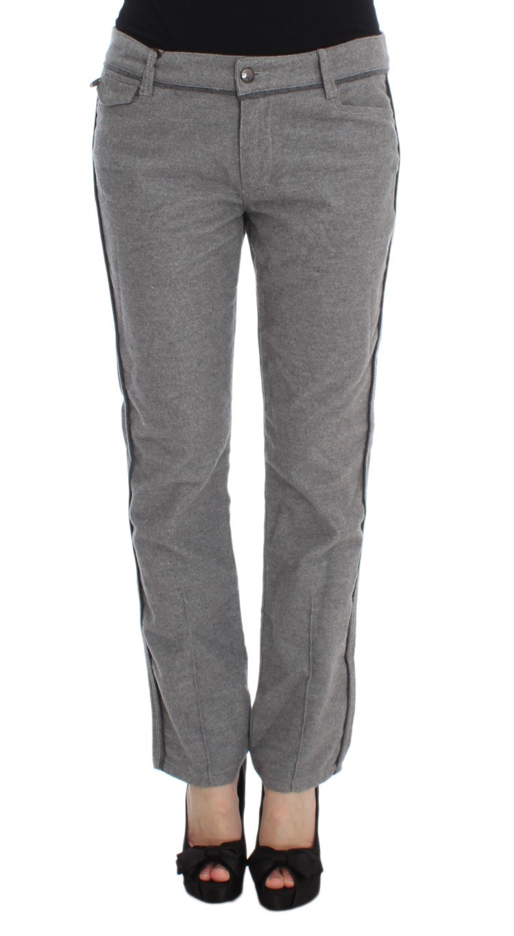 Ermanno Scervino Women's Straight Fit Trouser Grey SIG30297 - IT38|XS