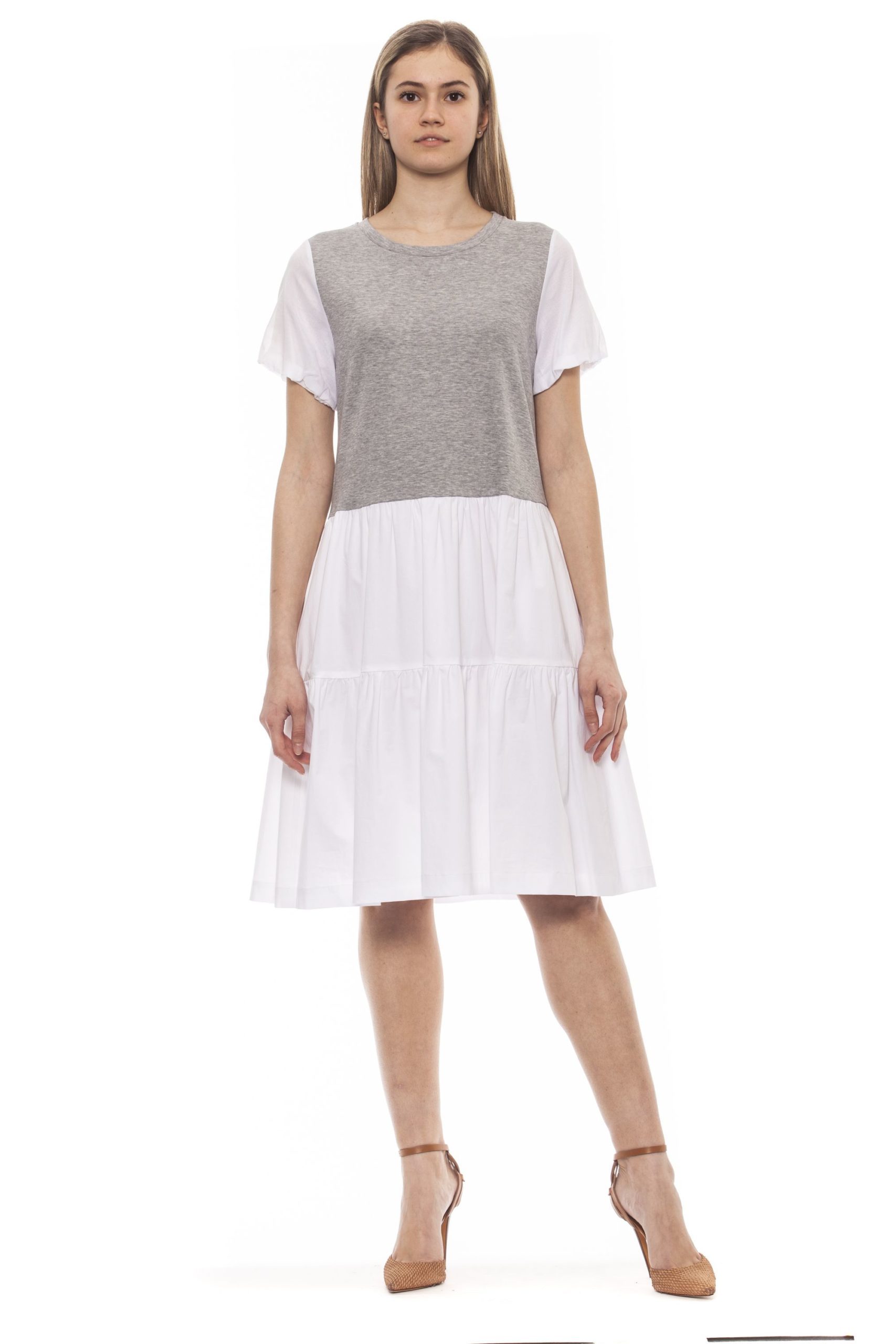 Peserico Women's Grigio Dress Gray PE1383198 - IT42 | S