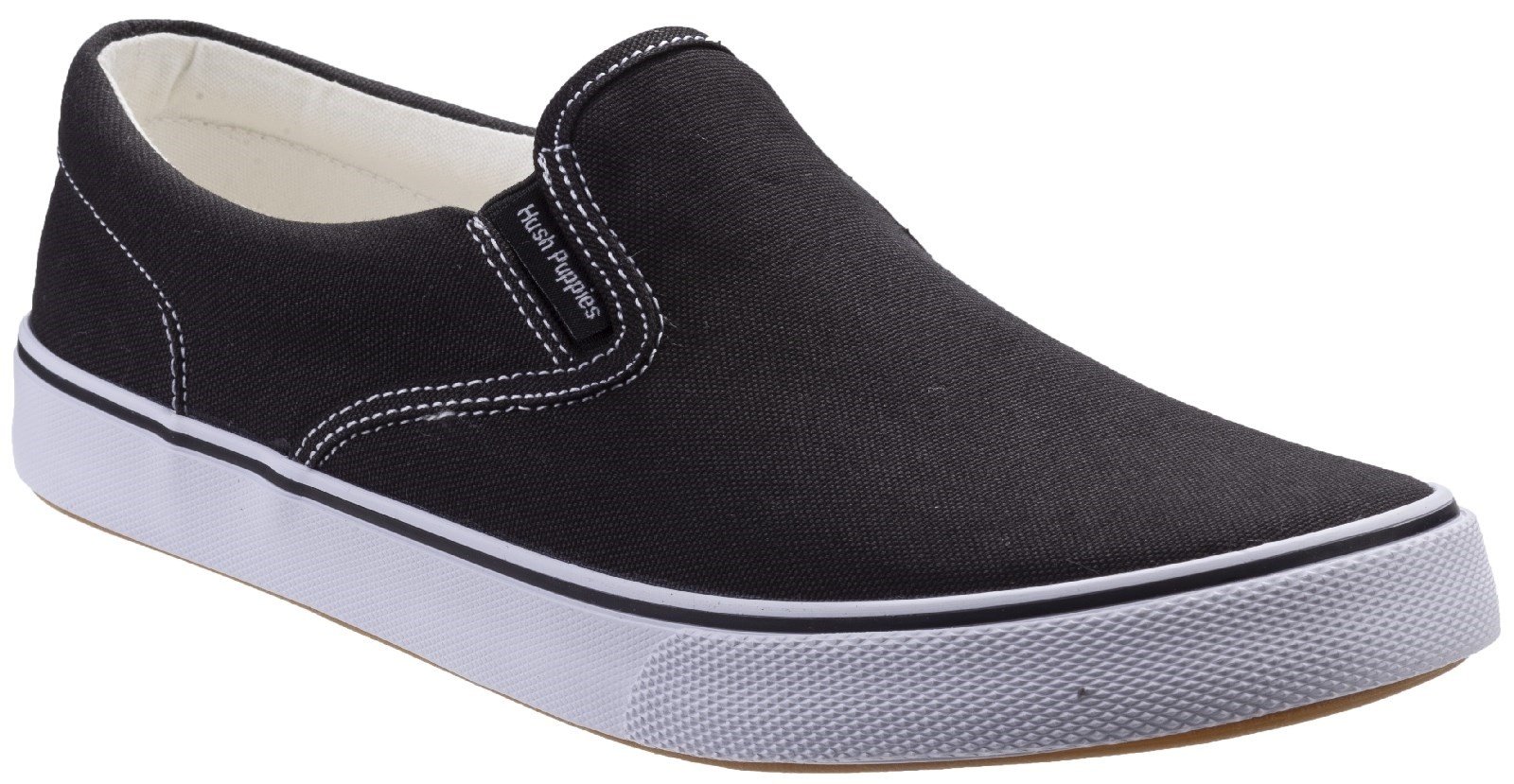 Hush Puppies Women's Byanca Slip On Shoe Various Colours 29715 - Black Canvas 3