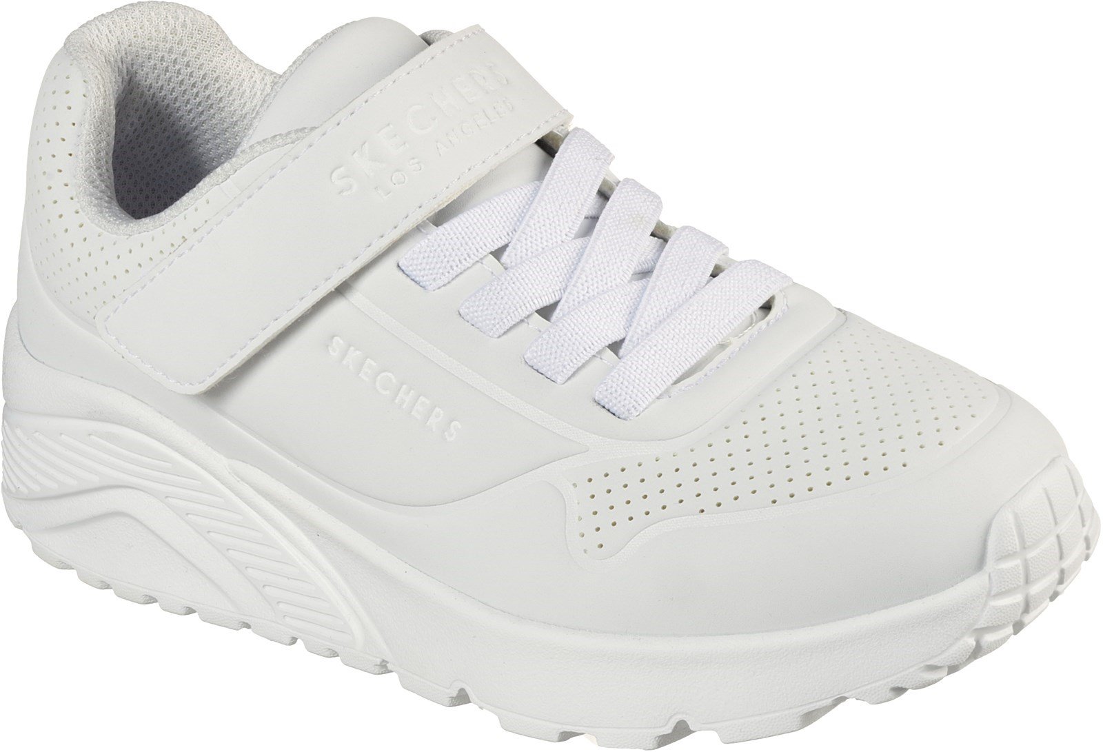 Skechers Kid's Uno Lite Vendox School Trainer Various Colours 32518 - White Synthetic & Trim 12.5