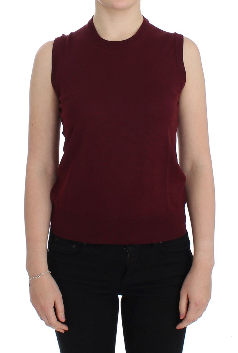 Dolce & Gabbana Women's Sleeveless Crewneck Top Red SIG13334 - IT42|M