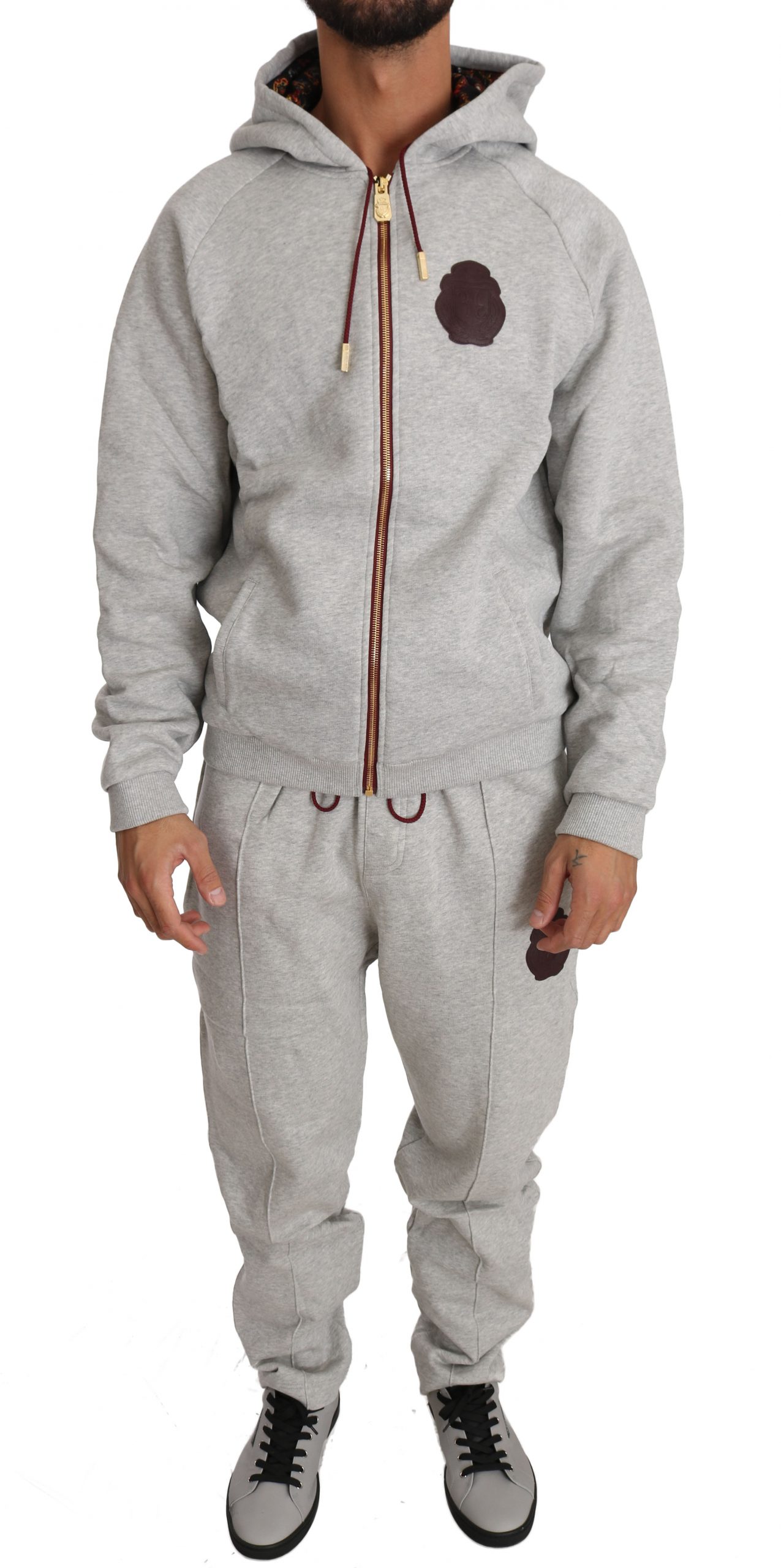 Billionaire Italian Couture Men's Hoodie Tracksuit Grey BIL1029 - 3XL