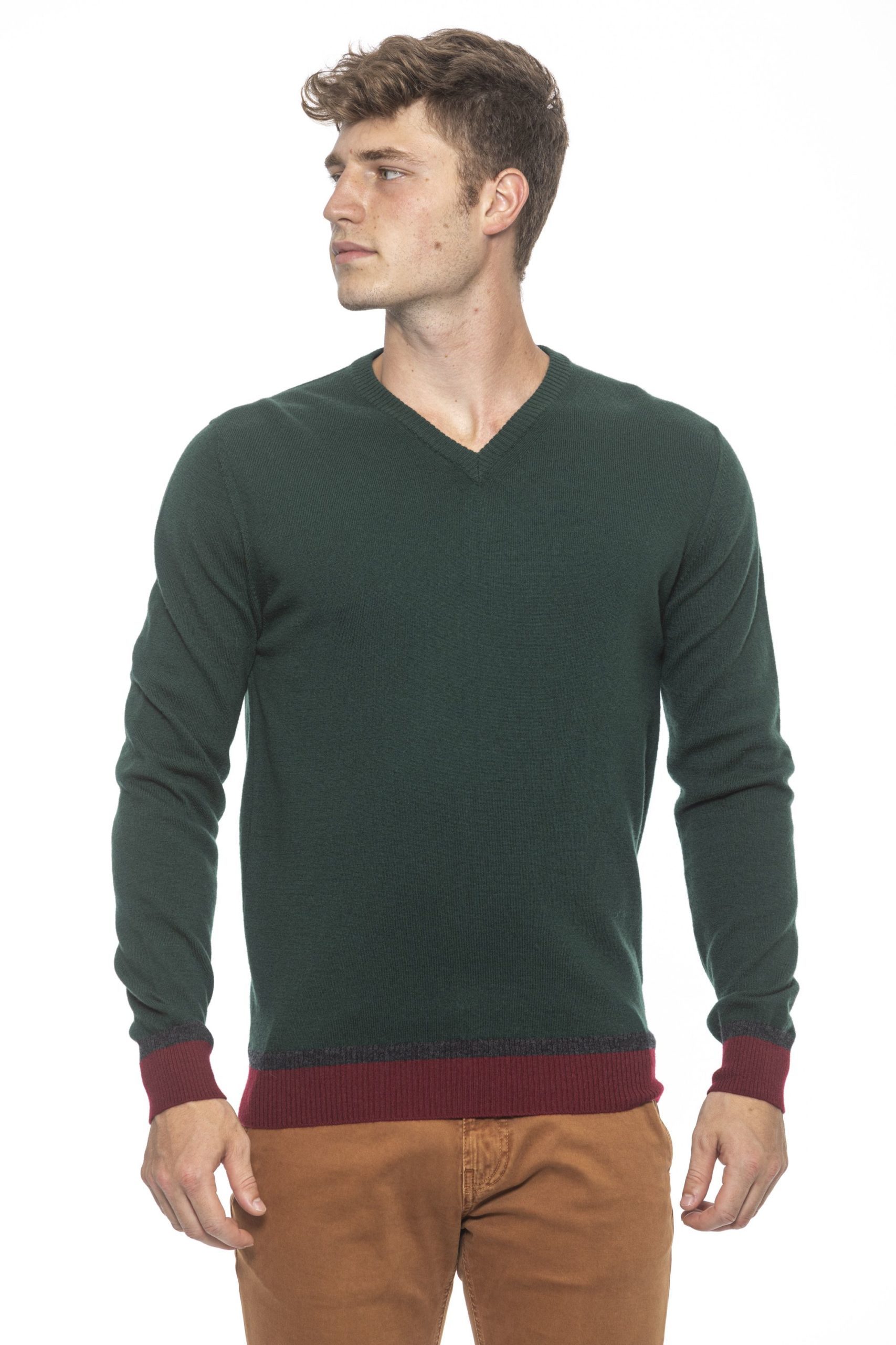 Alpha Studio Men's Bottiglia Sweater Green AL1192037 - IT50 | L
