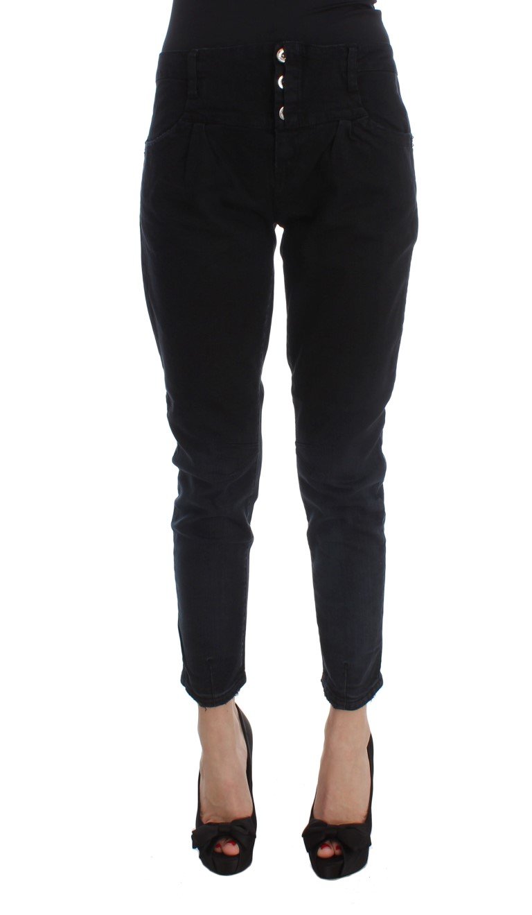 Costume National Women's Cotton Slim Fit Cropped Jeans Black SIG30119 - W28