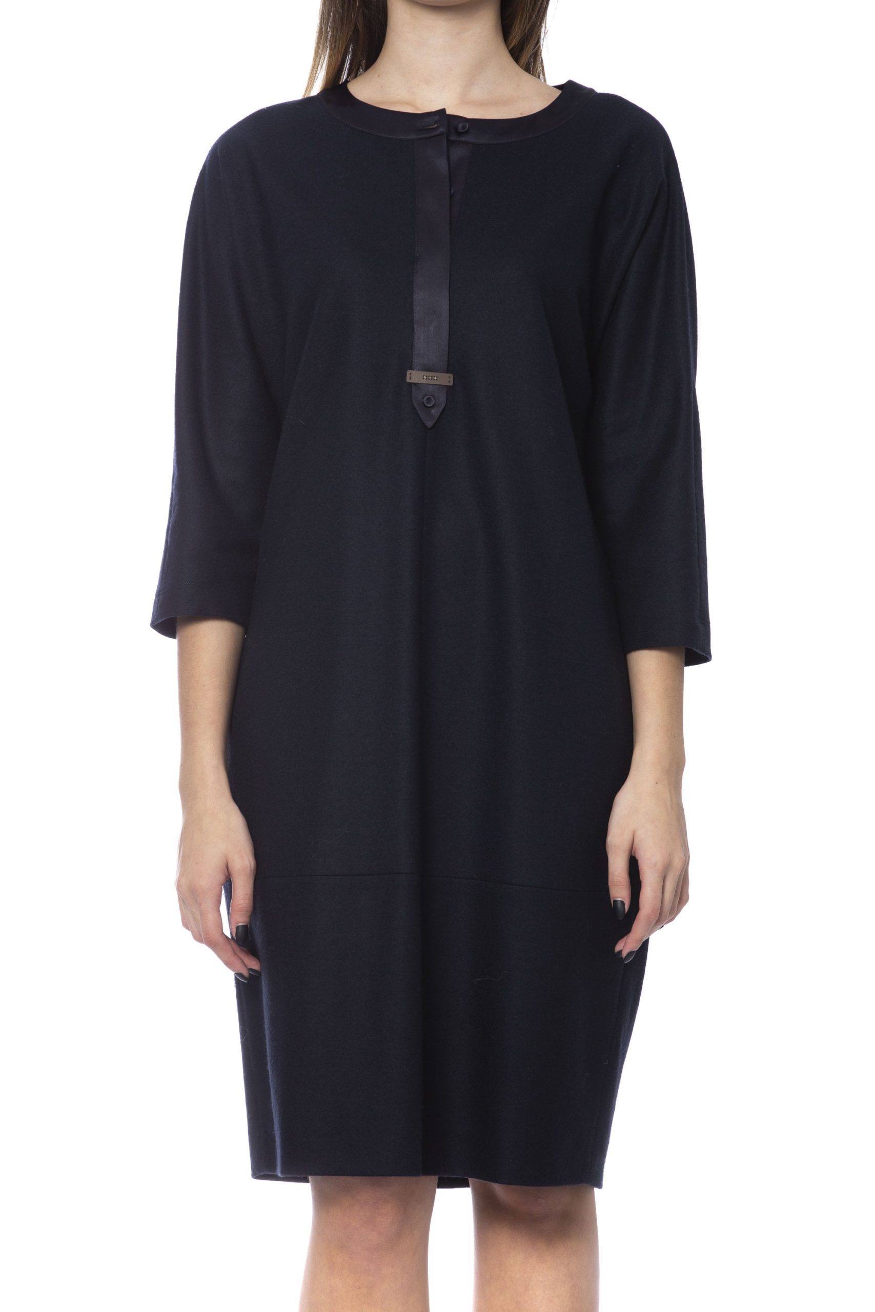 Peserico Women's Dress Black PE992196 - IT42 | S