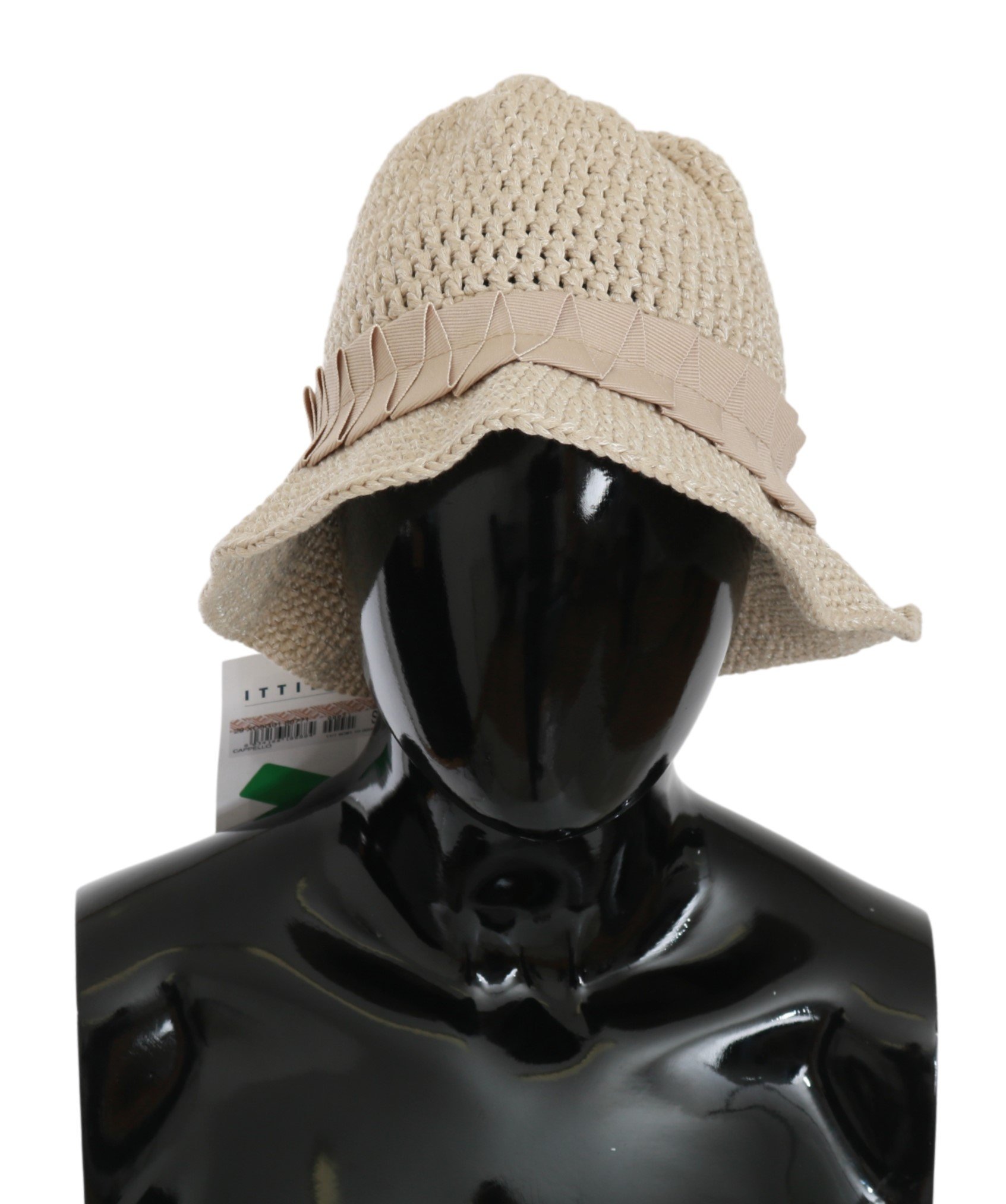 Ermanno Scervino Women's Woven Bucket Hat Beige HAT20126