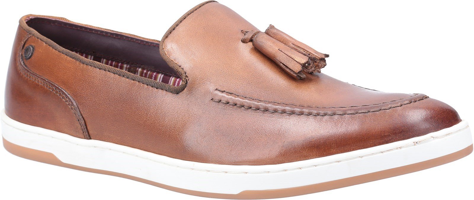 Base London Men's Pogo Burnished Slip On Loafer Various Colours 30446 - Tan 6