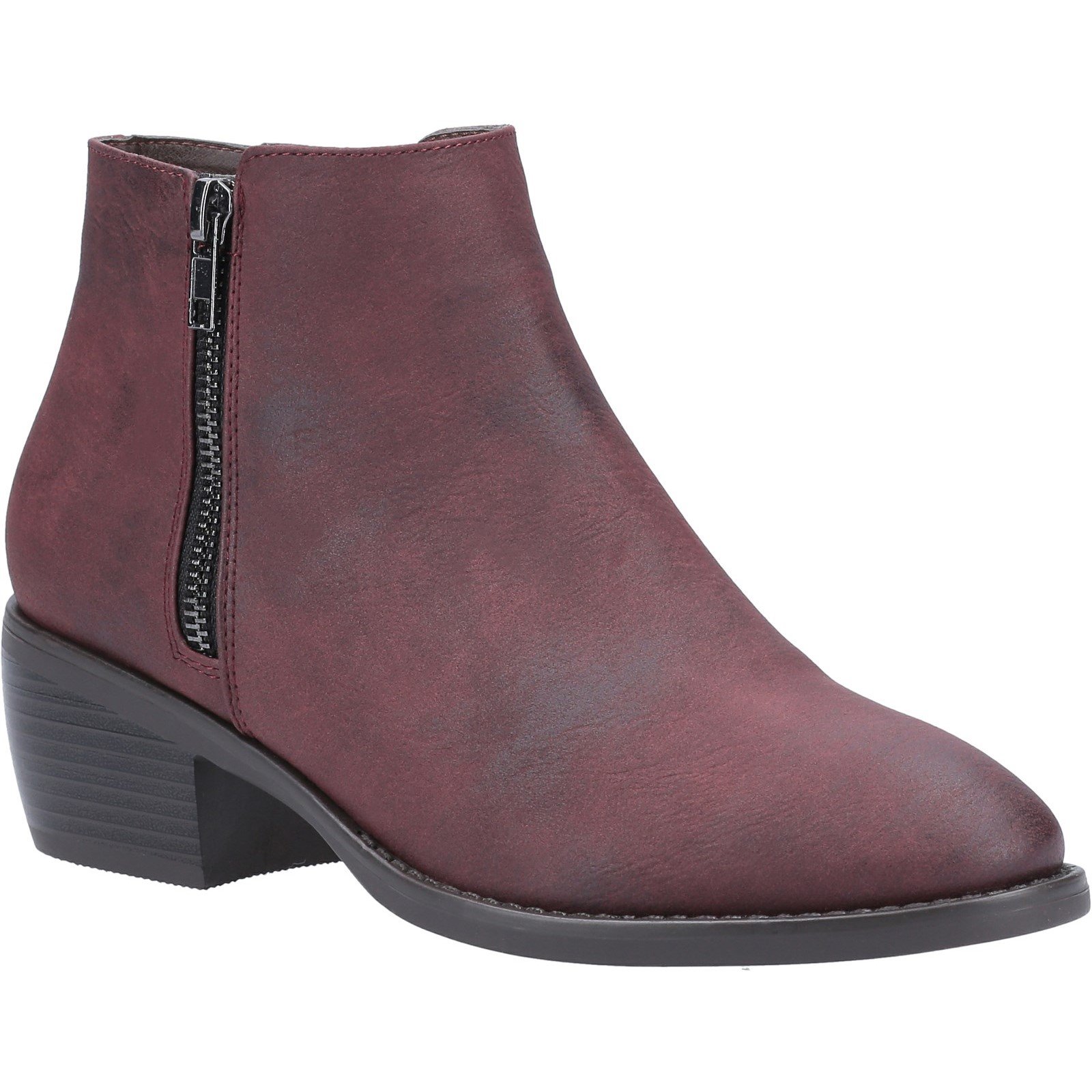 Divaz Women's Ruby Ankle Boot Various Colours 31096 - Burgundy 7
