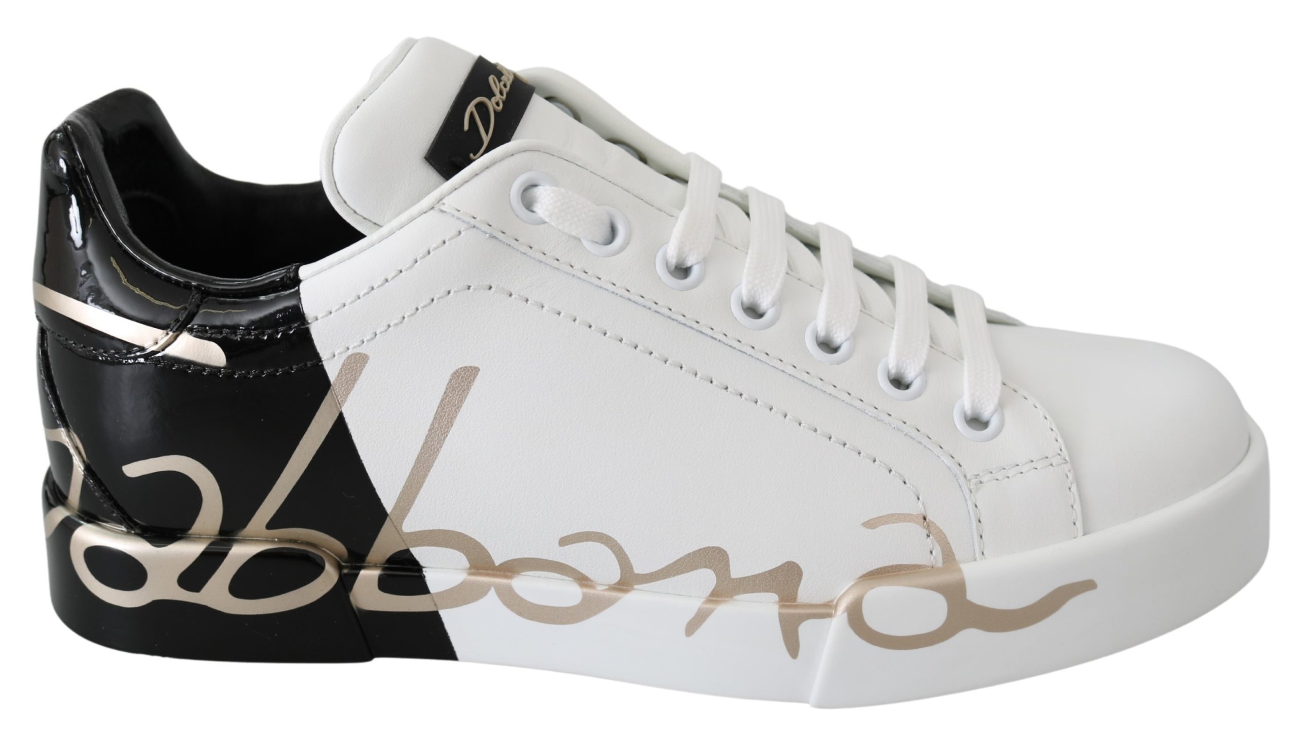 White Black Leather Casual Sneakers Womens Shoes - EU36.5/US6