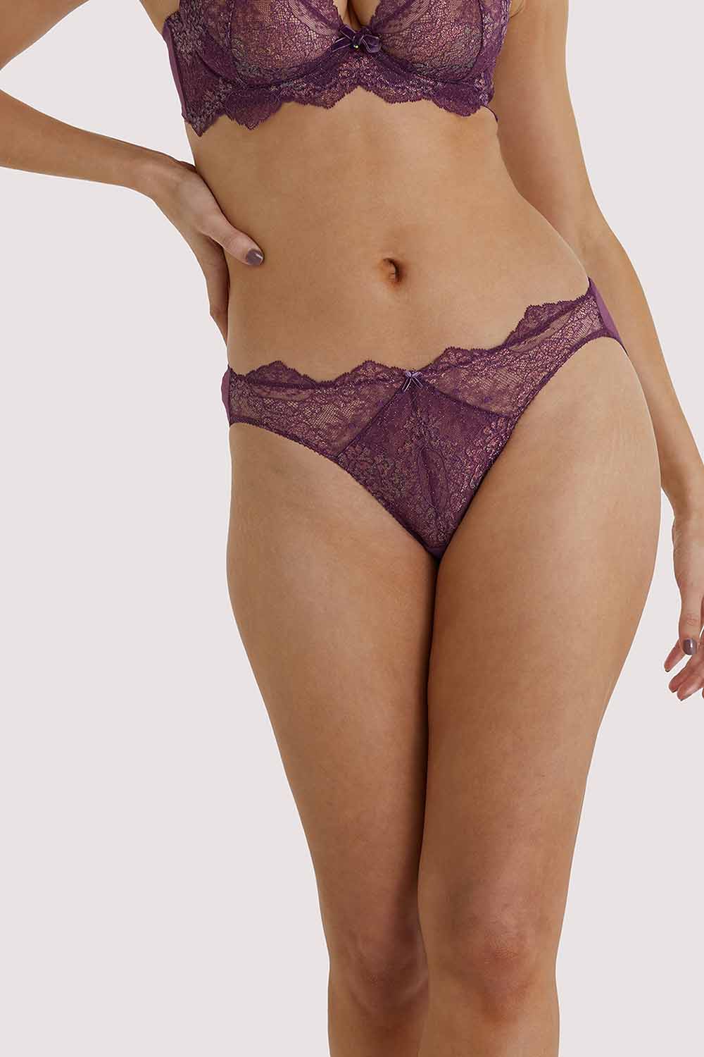 Dita Von Teese Lurex Amythest G-String UK 10 / US 6