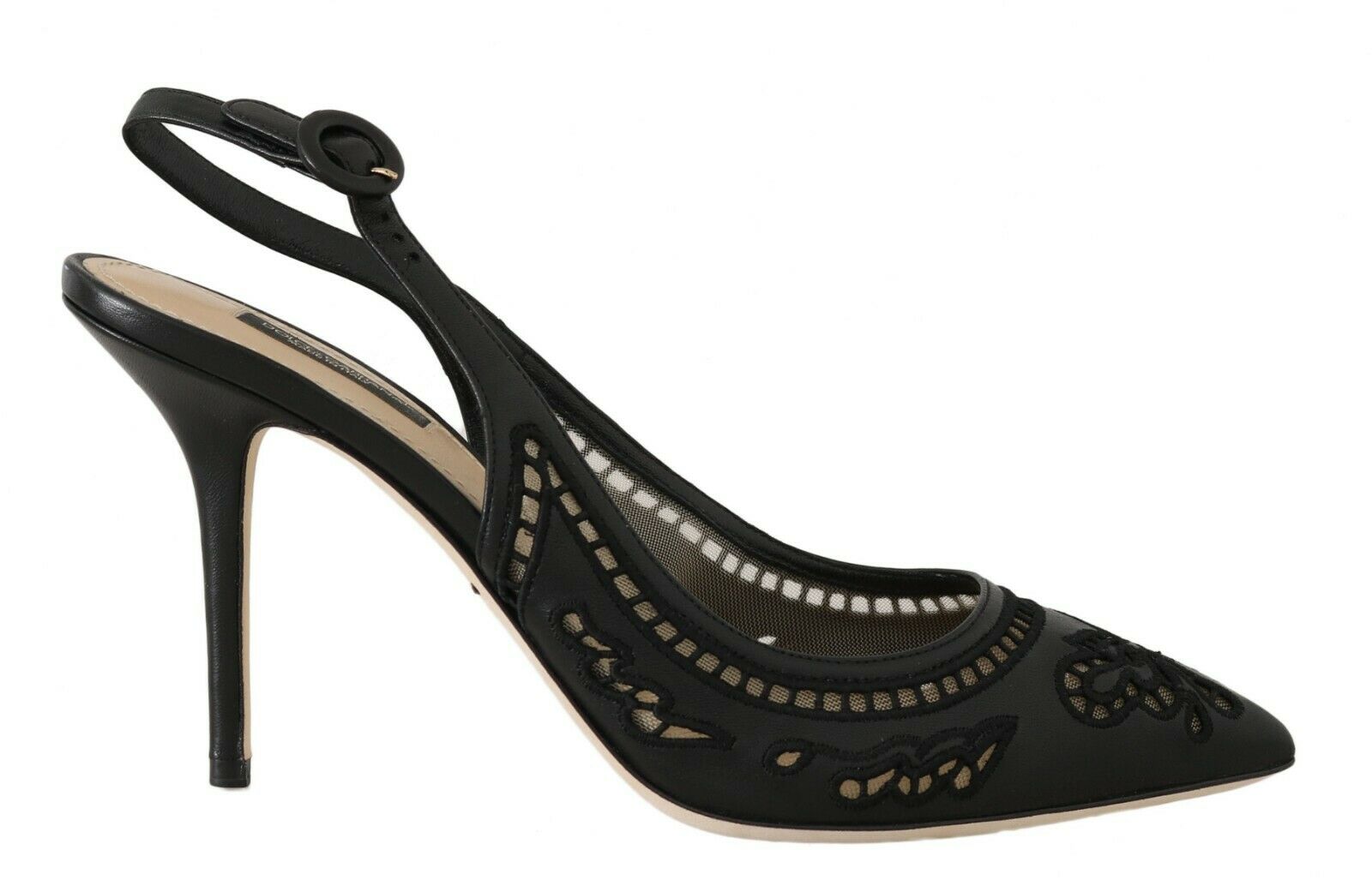 Dolce & Gabbana Women's Floral Cutout Pumps Black LA5605 - EU35/US4.5