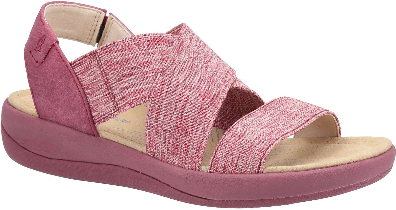 Hush Puppies Women's Sophia Elastic Cross Sandal Various Colours 31960 - Red 3