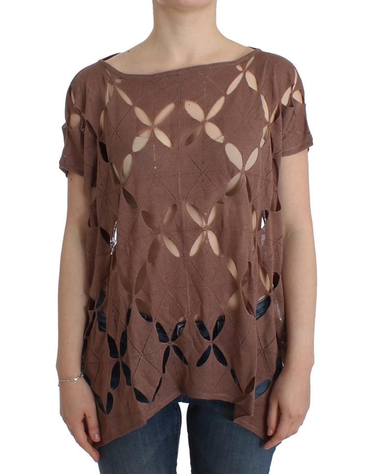 John Galliano Women's SS knit Top Brown SIG11960 - S