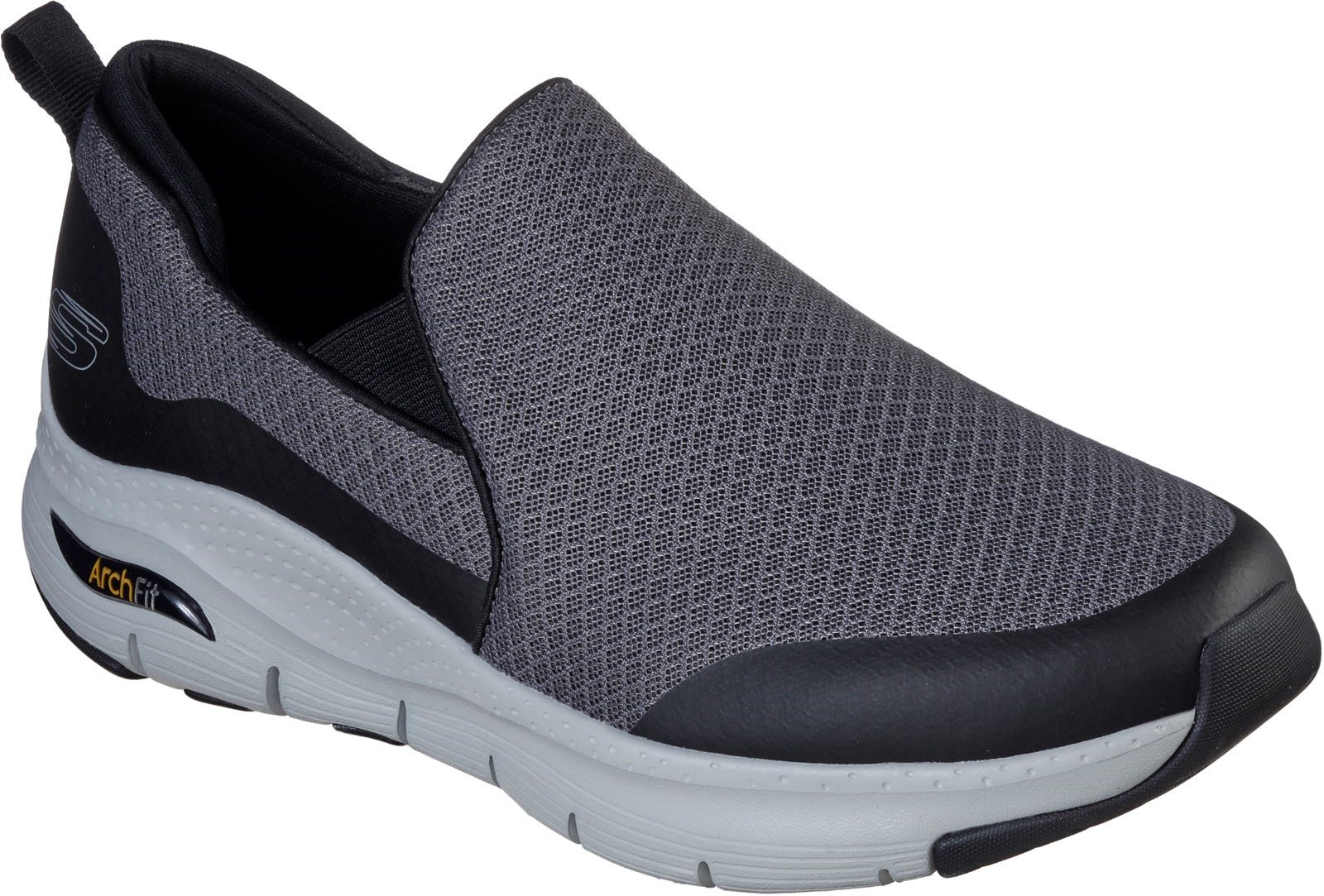 Skechers Men's Arch Fit Banlin Slip On Sports Trainer Various Colours 30358 - Charcoal/Black 6