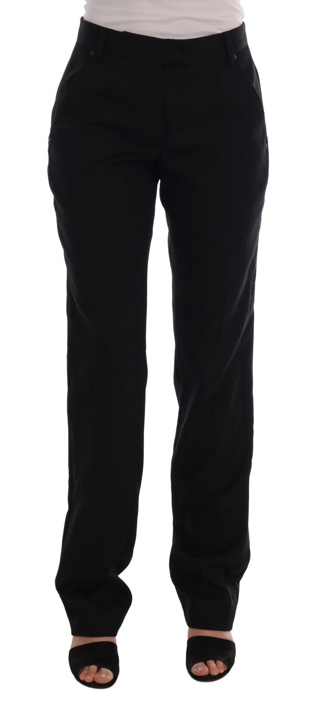 Ermanno Scervino Women's Straight Formal Trouser Black BYX1153 - IT44|L