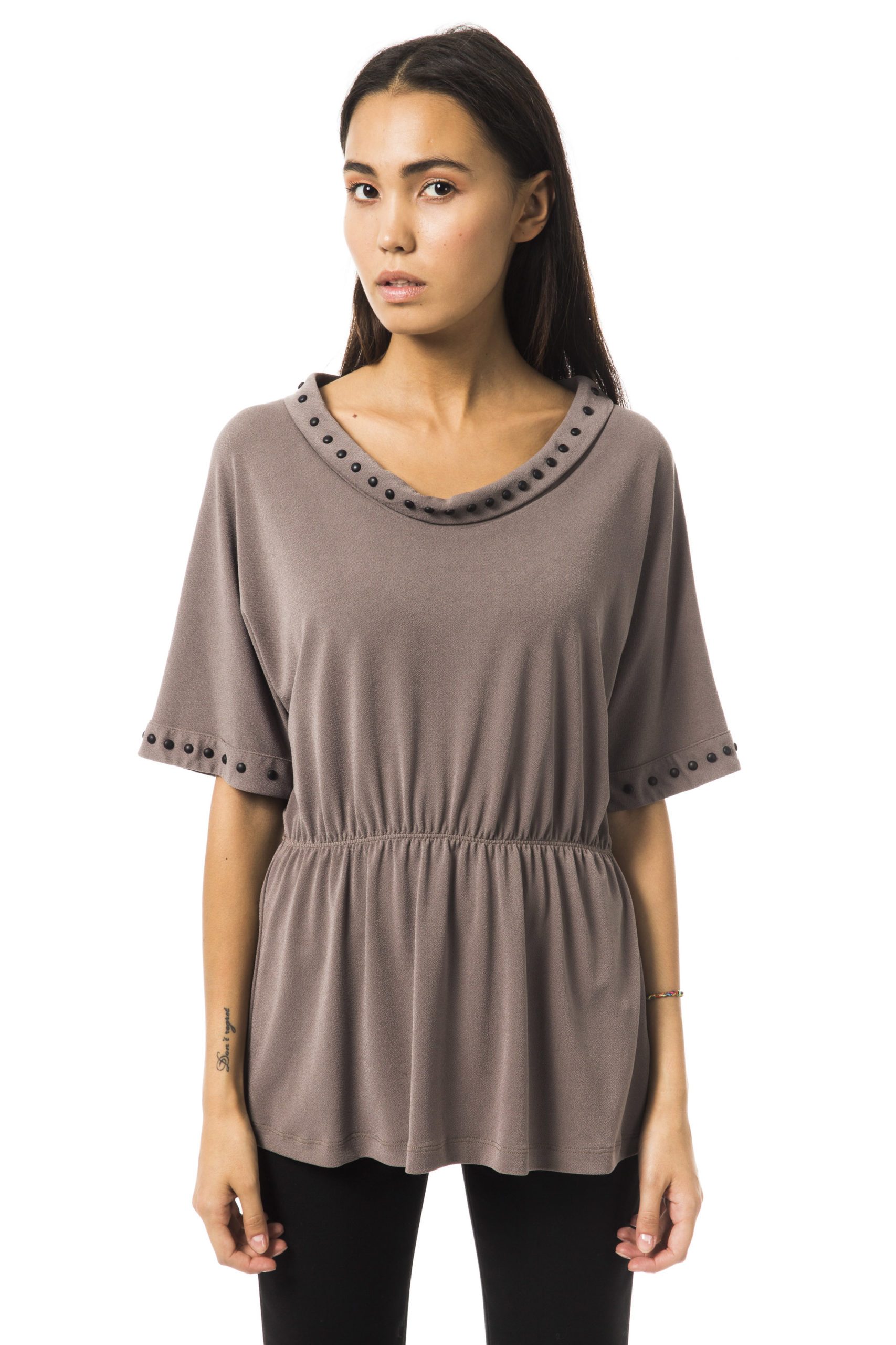 BYBLOS Women's Nebbia T-Shirt Gray BY1234749 - IT42 | S