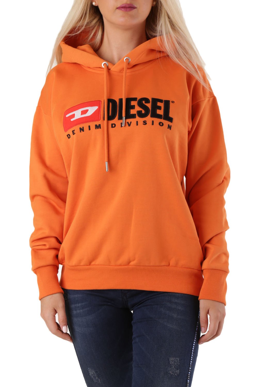 Diesel Women's Sweatshirt Various Colours 297647 - orange-2 XS