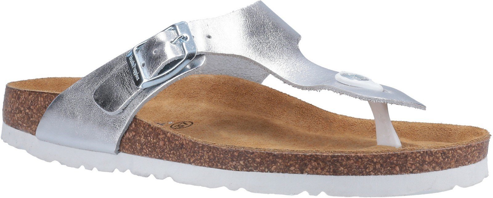 Hush Puppies Women's Kayla Slip On Sandal Various Colours 30227 - Silver 3