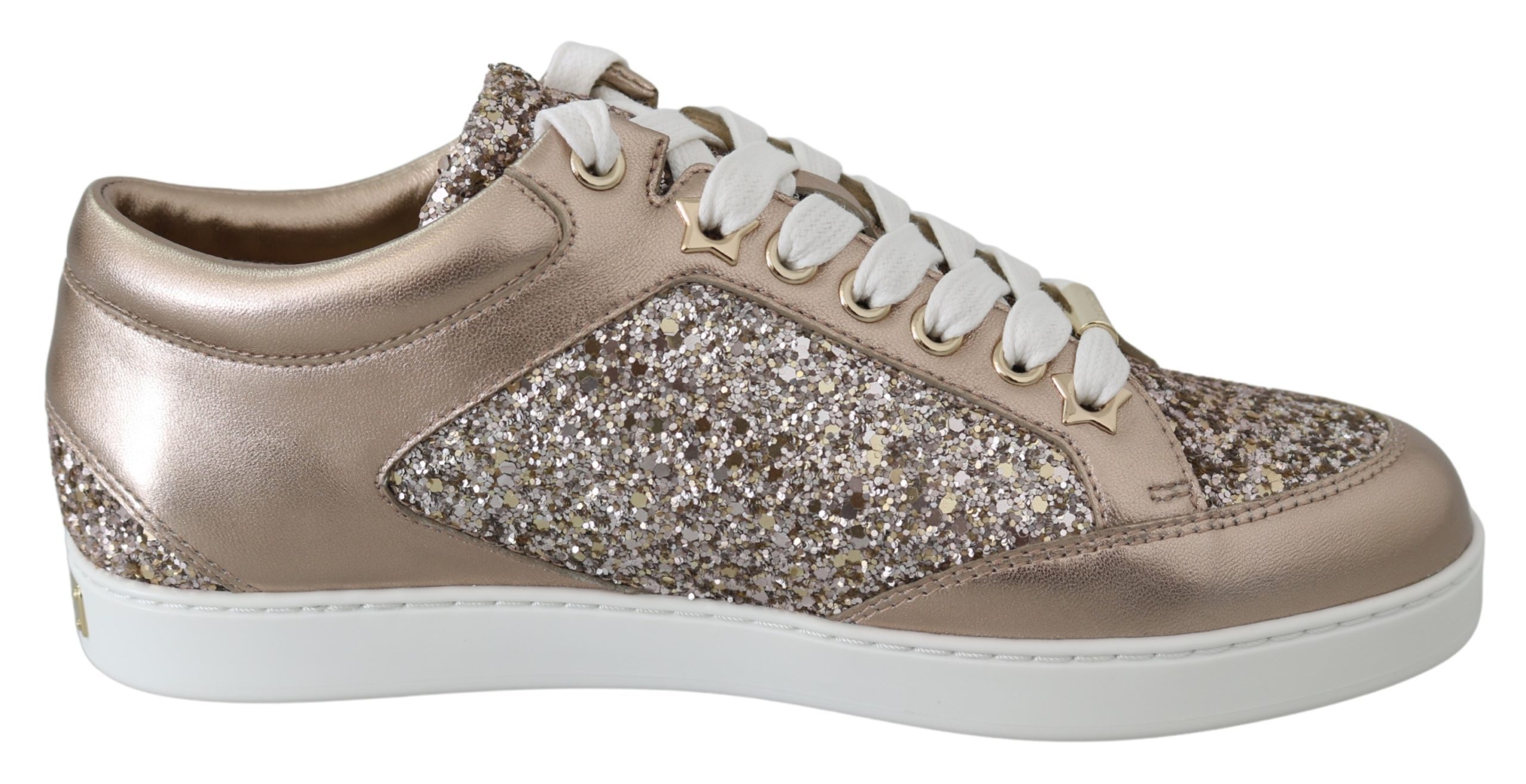 Jimmy Choo Women's Miami Ballet Sneakers Gold/Pink 192954403607 - EU34.5/US4.5