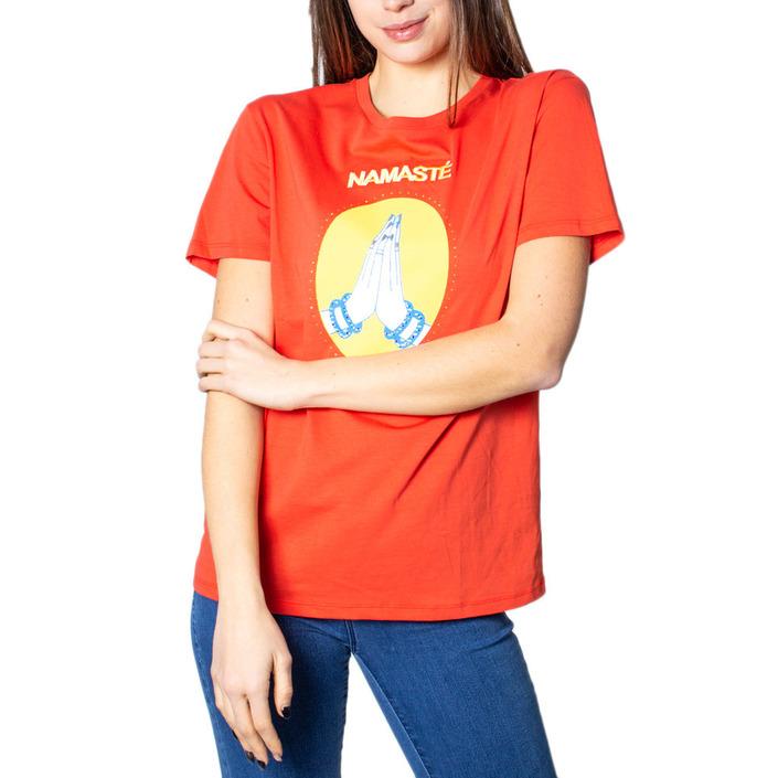 Desigual Women's T-Shirt Orange 171501 - orange M