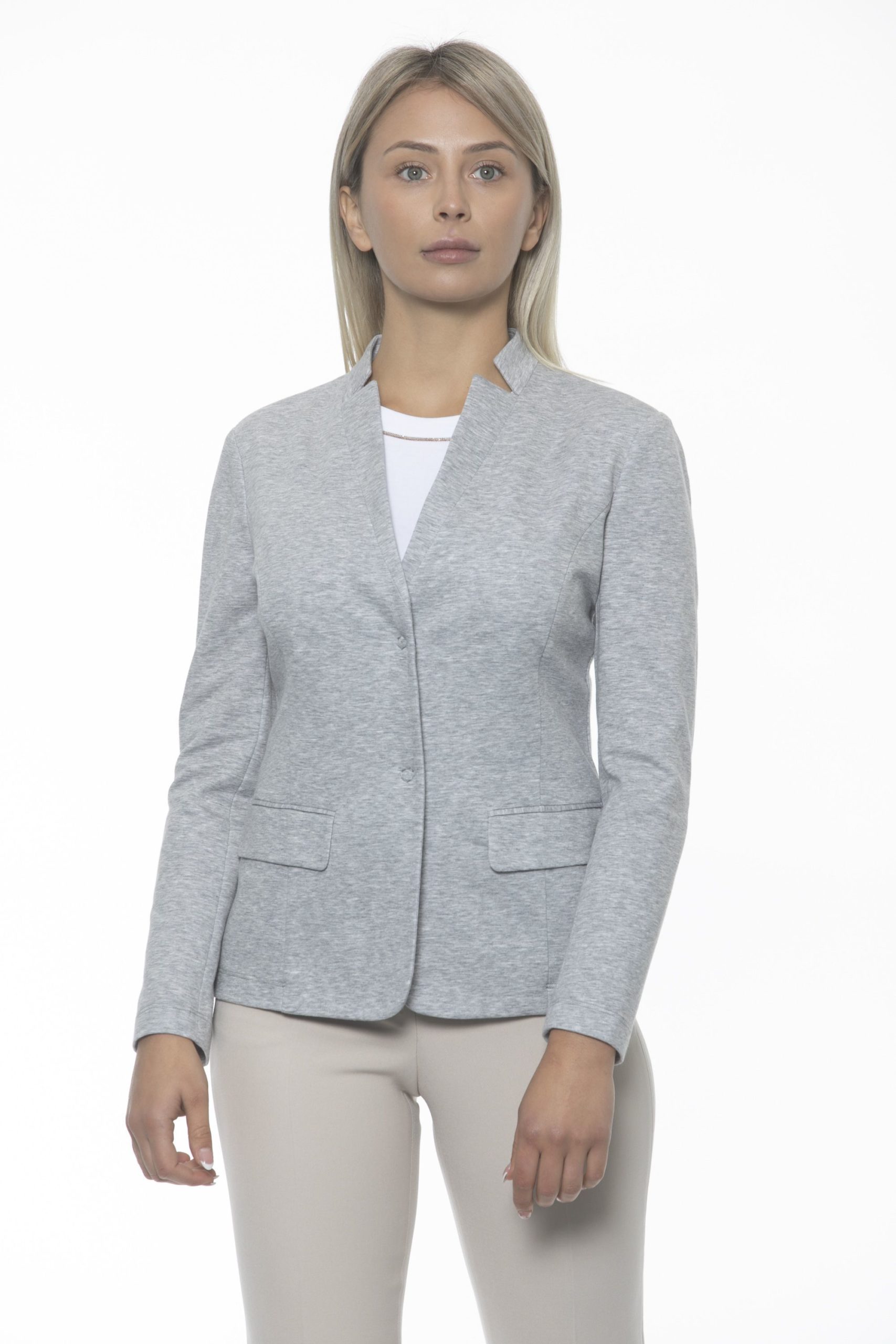 Peserico Women's Grigio Blazer Gray PE1381571 - IT42 | S