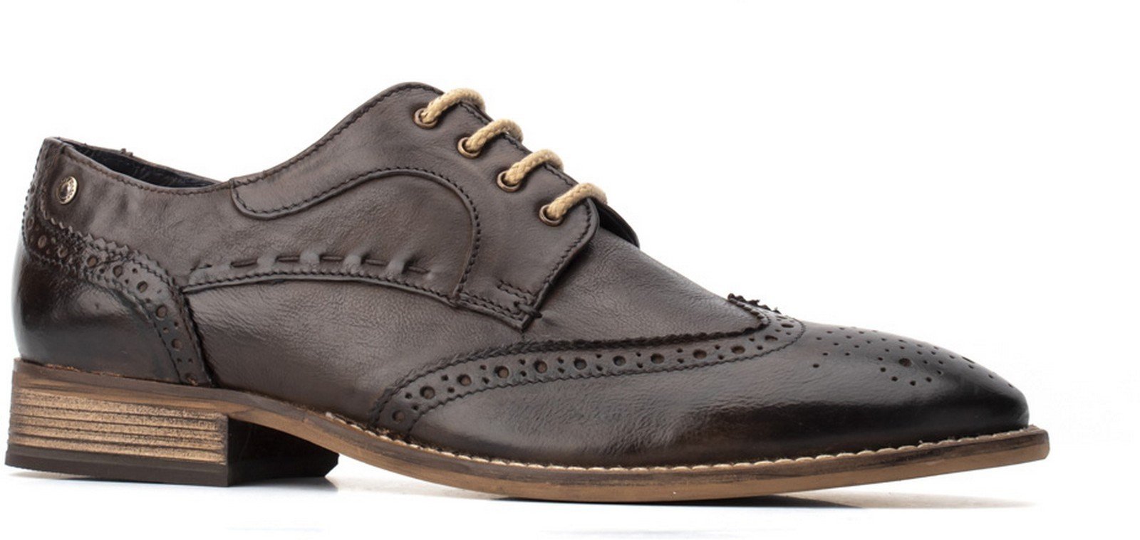 Base London Men's Kitchin Softy Lace Up Brogue Various Colours 30462 - Brown 6
