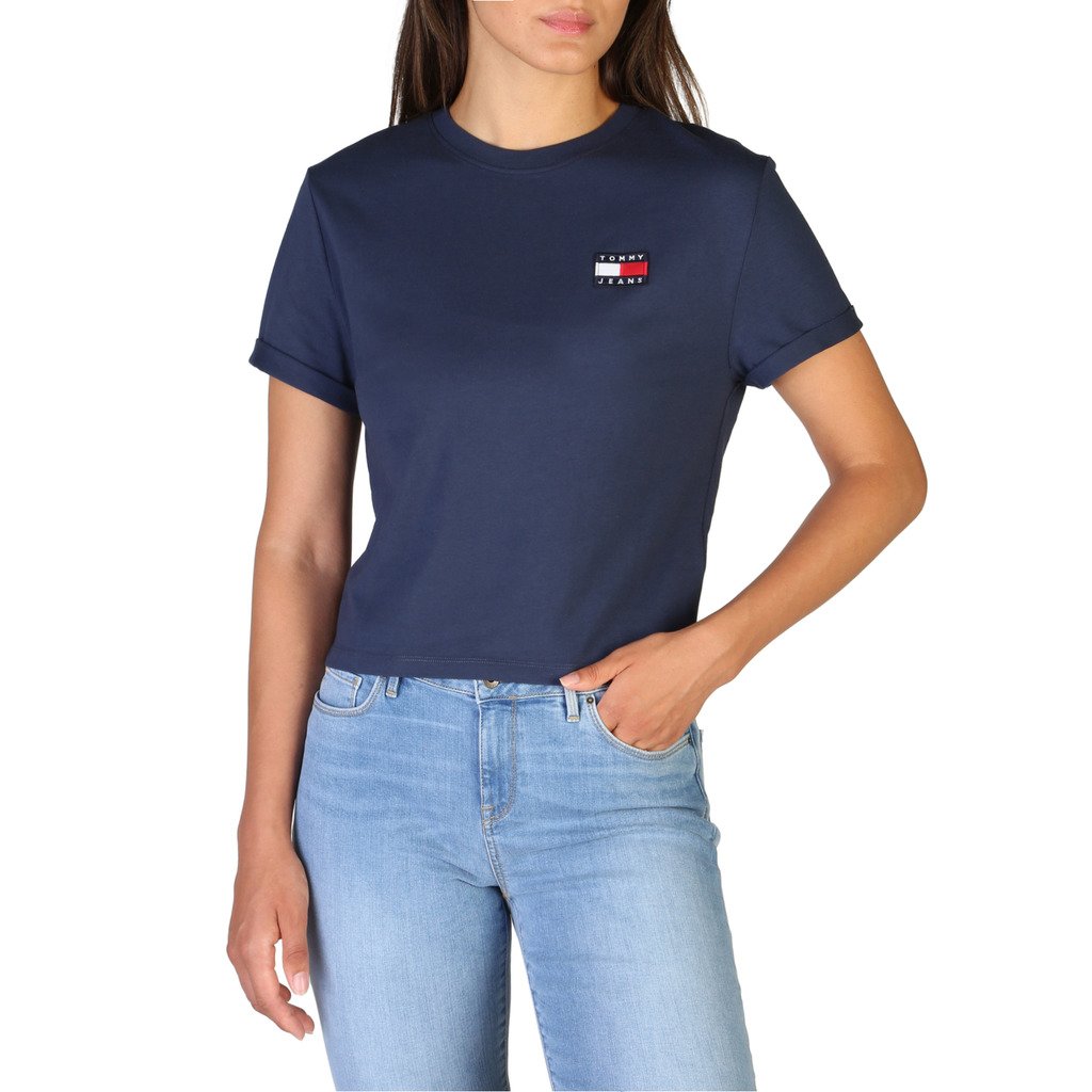 Tommy Hilfiger Women's T-Shirt Blue DW0DW07423 - blue XXS