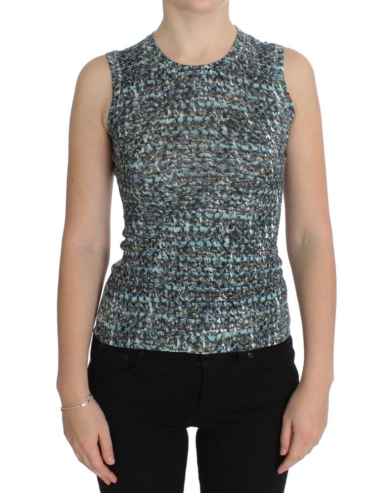 Dolce & Gabbana Women's Vest Pullover Tops Blue SIG20569 - IT46|XL