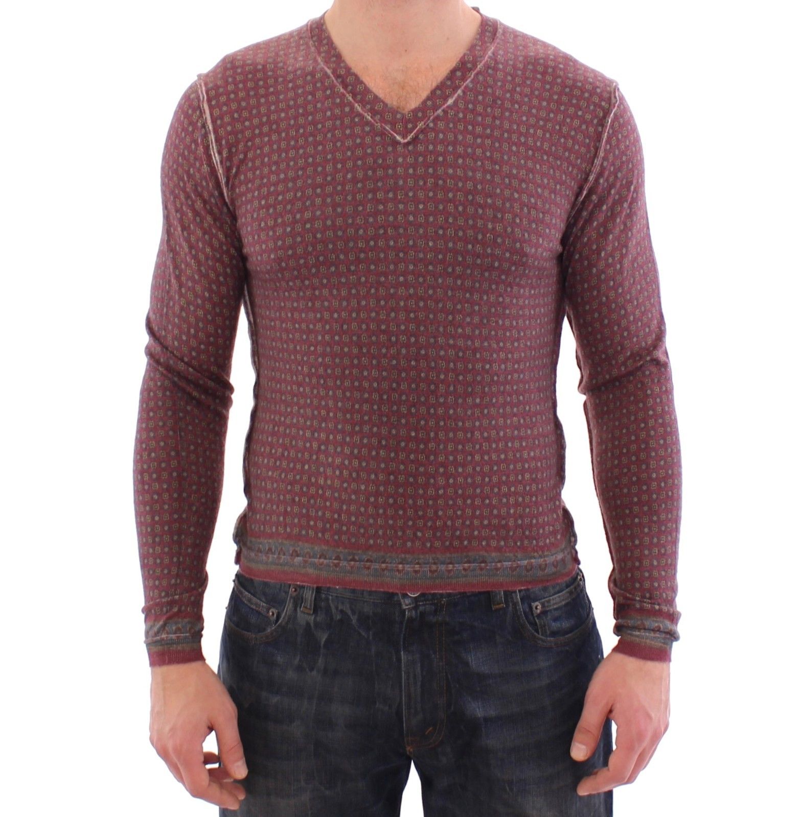 Dolce & Gabbana Men's Cashmere Sweater Pullover Multicolor GSS15153 - IT44 | XS