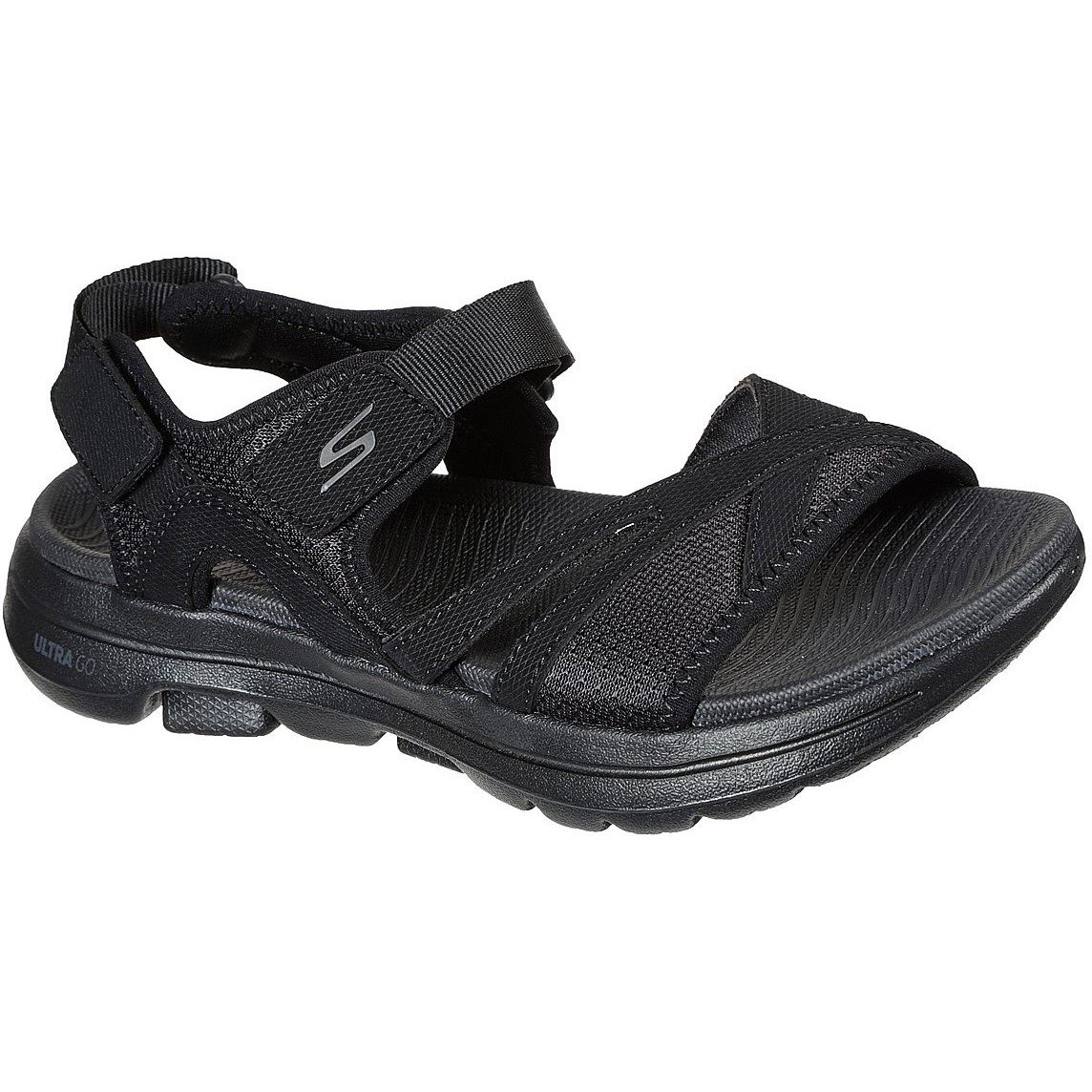 Skechers Women's Go Walk 5 Restored Summer Sandal Black 32155 - Black 3