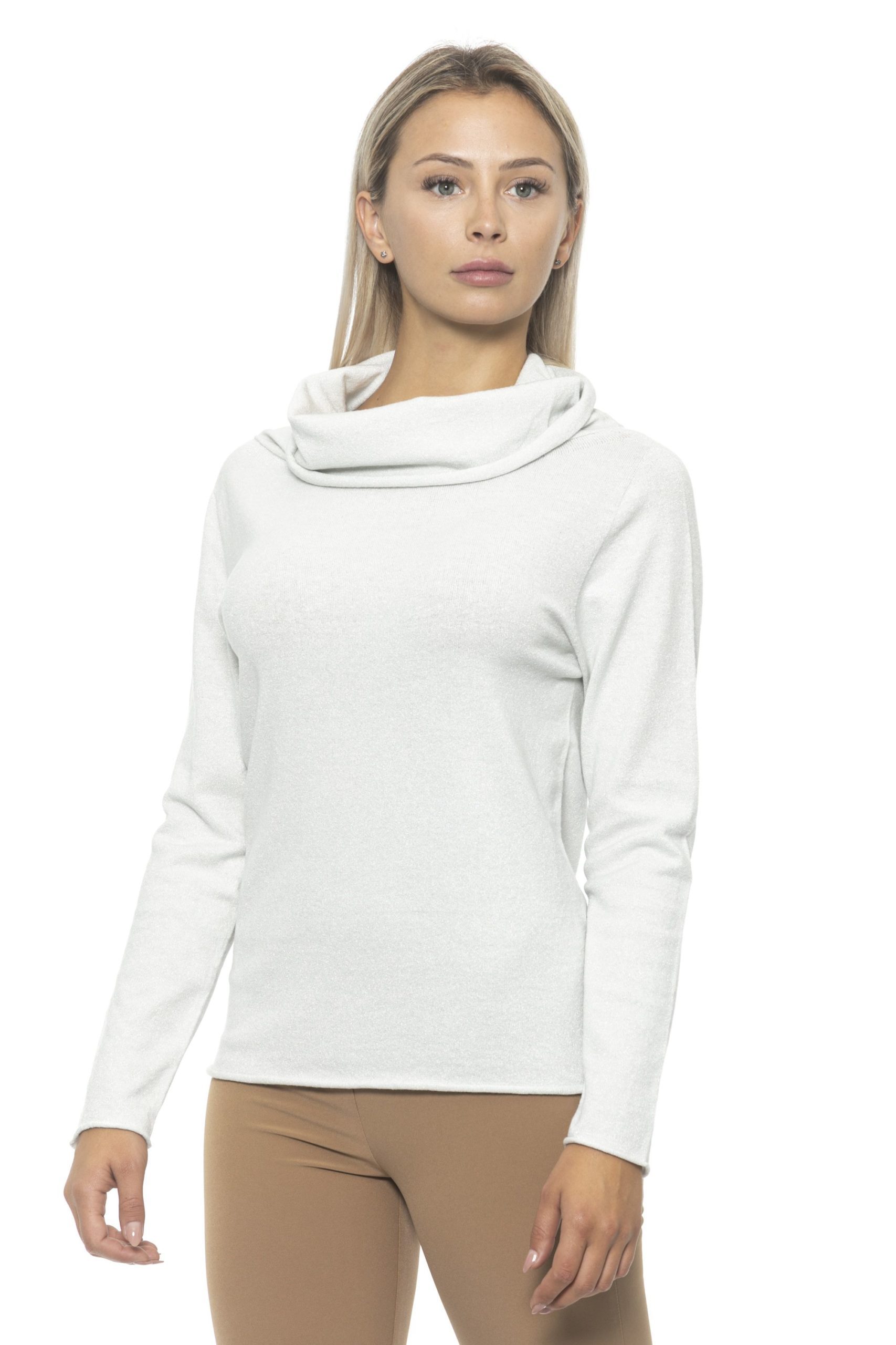 Alpha Studio Women's Argento Sweater White AL1314704 - IT42 | S