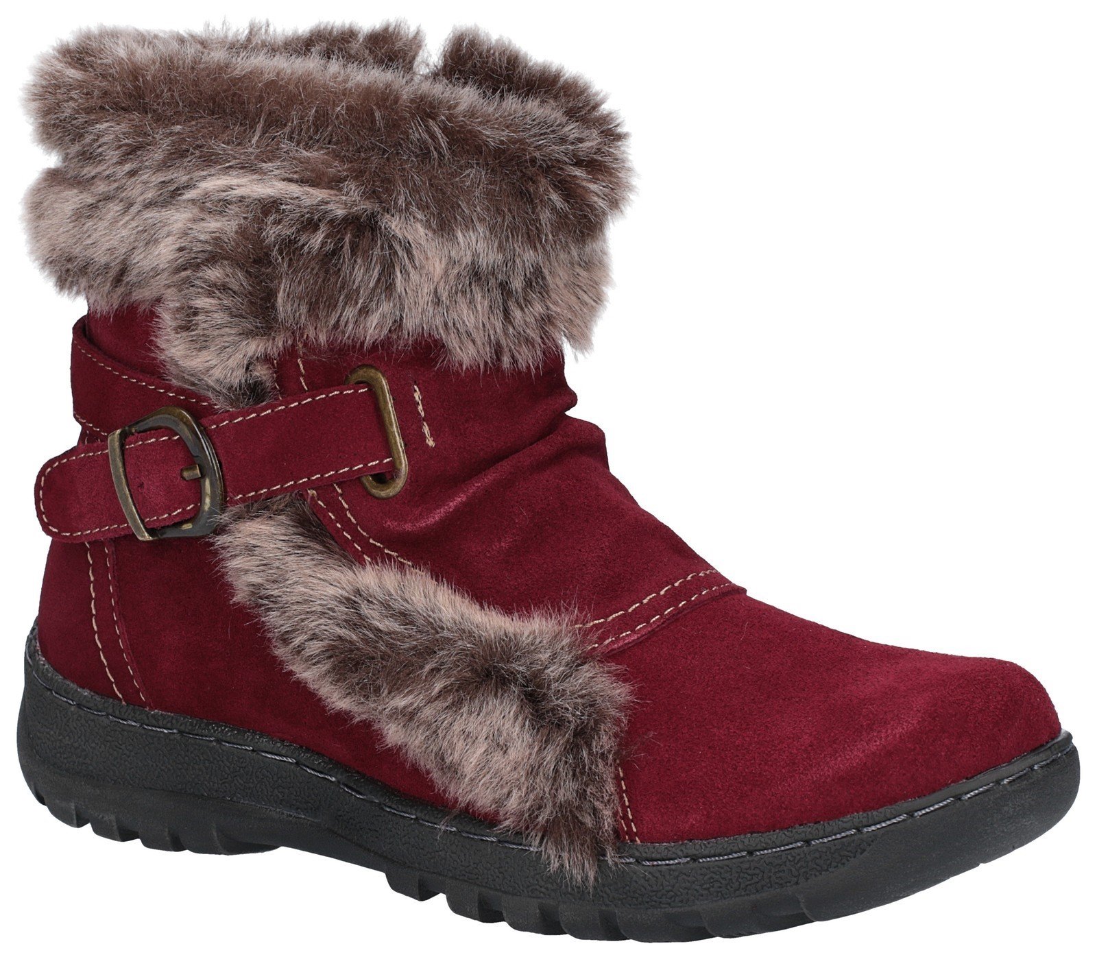 Fleet & Foster Women's Ginny Ankle Boot Brown 27143-45598 - Red 3
